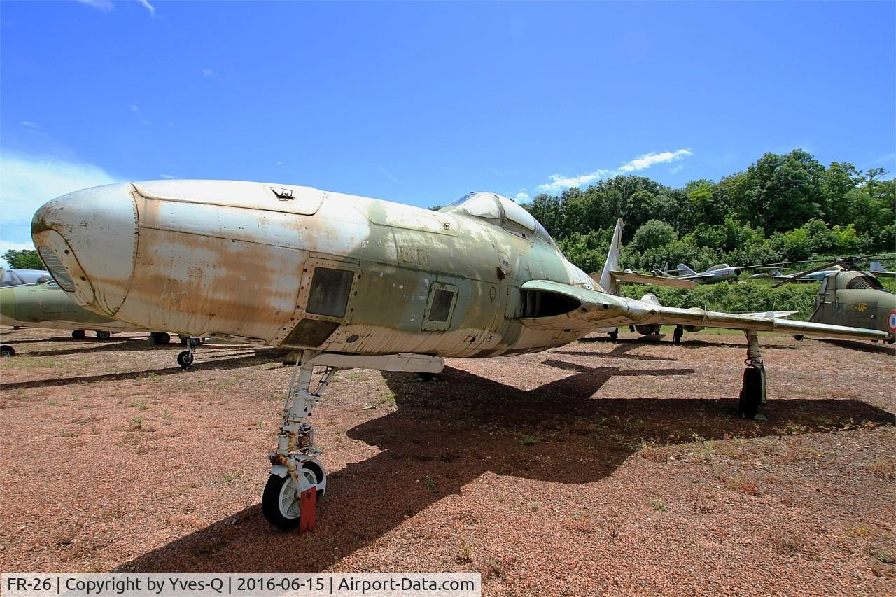 FR-26, 1951 Republic RF-84F Thunderflash C/N Not found (51-1886), Republic RF-84F Thunderflash, Preserved at Savigny-Les Beaune Museum