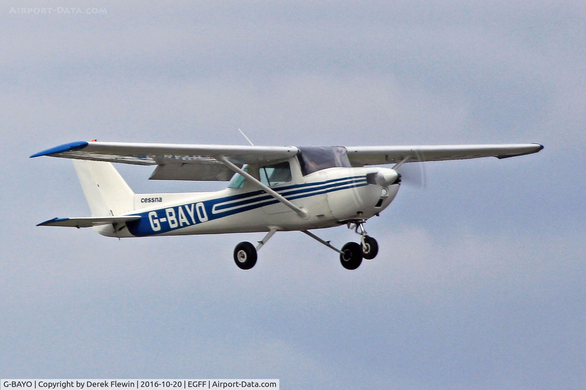 G-BAYO, 1973 Cessna 150L C/N 150-74435, 150L, Haverfordwest based, previously N19471, low approach and go-round runway 12.