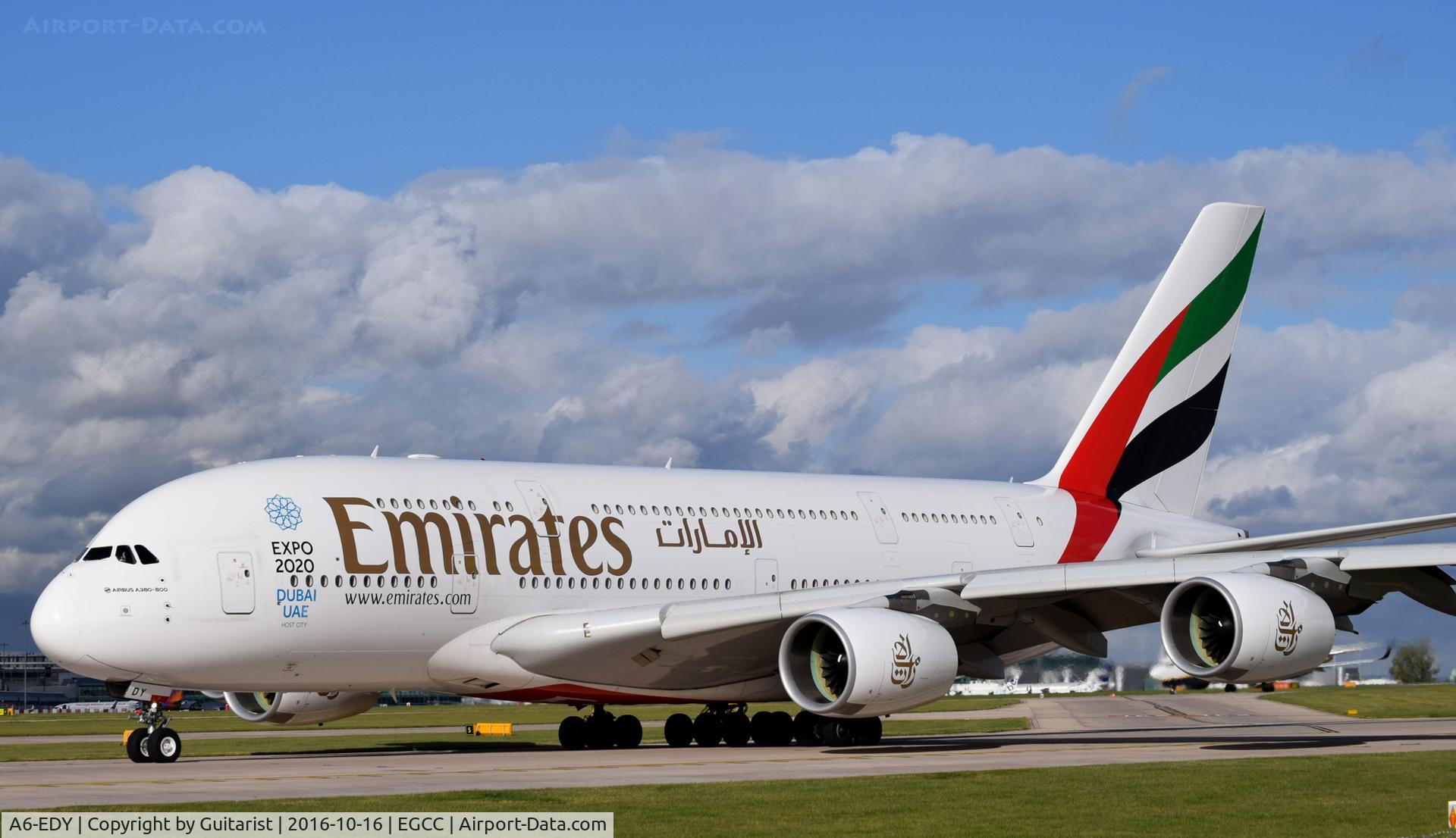 A6-EDY, 2012 Airbus A380-861 C/N 106, At Manchester