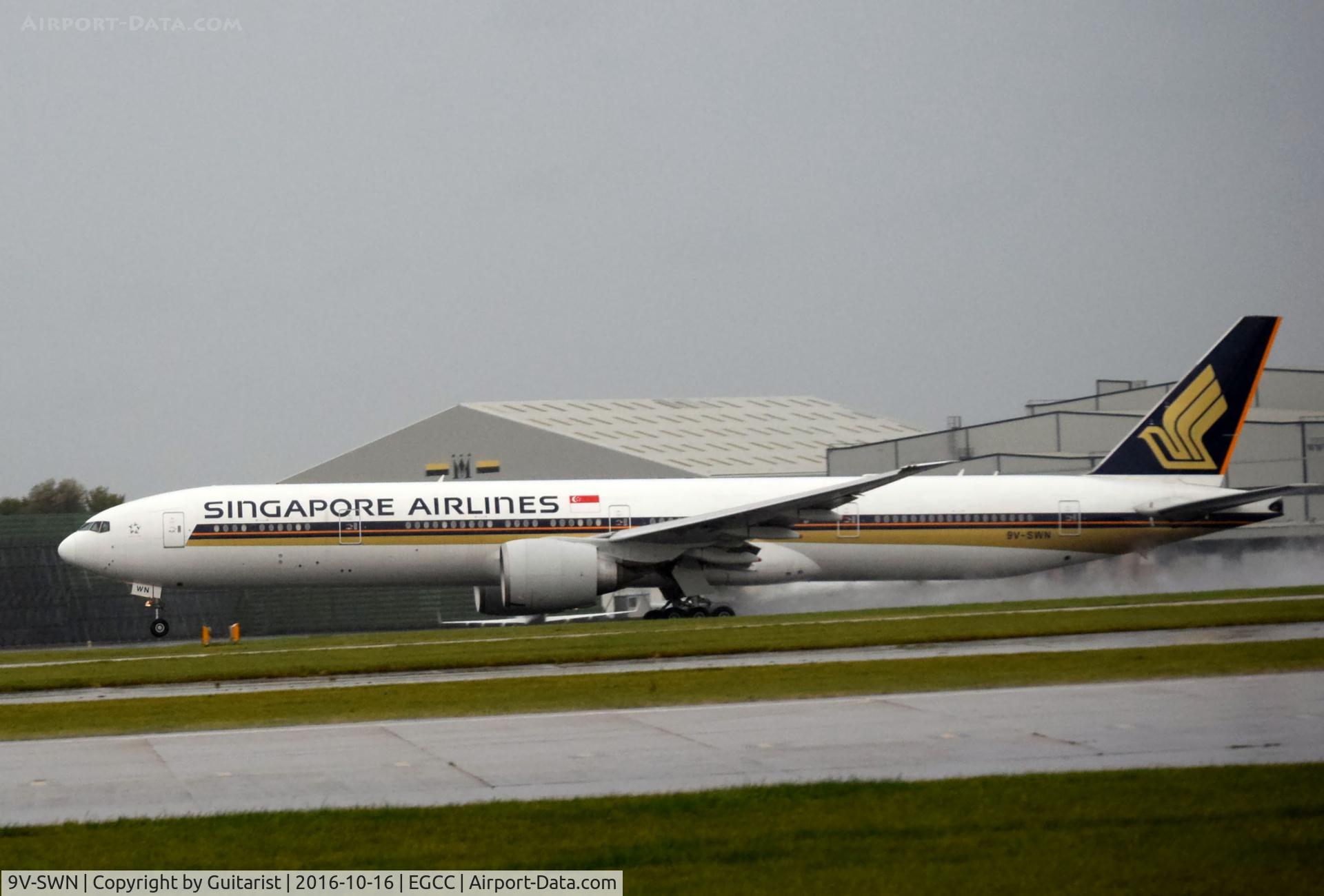 9V-SWN, 2008 Boeing 777-312/ER C/N 34579, At Manchester
