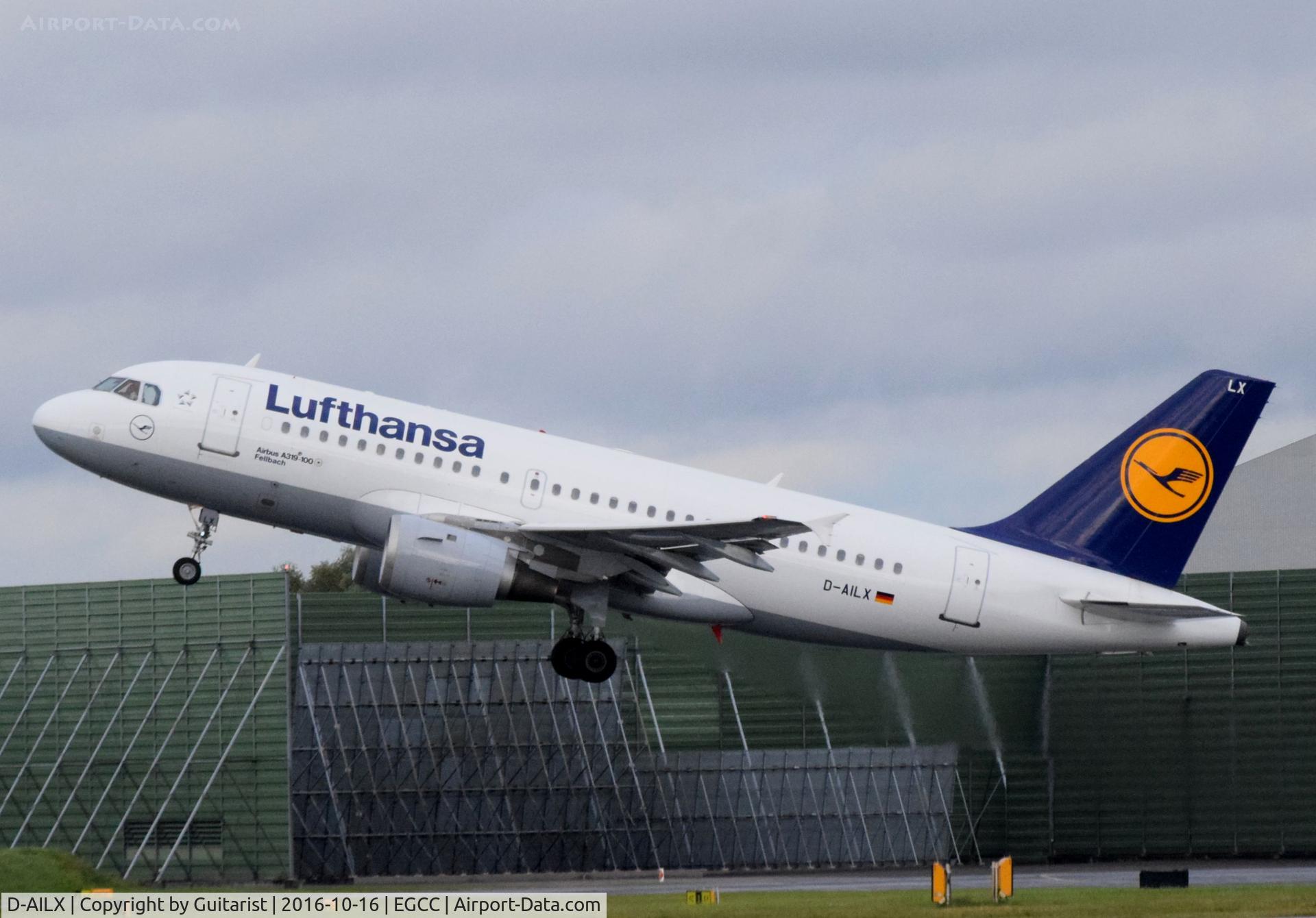 D-AILX, 1998 Airbus A319-114 C/N 860, At Manchester