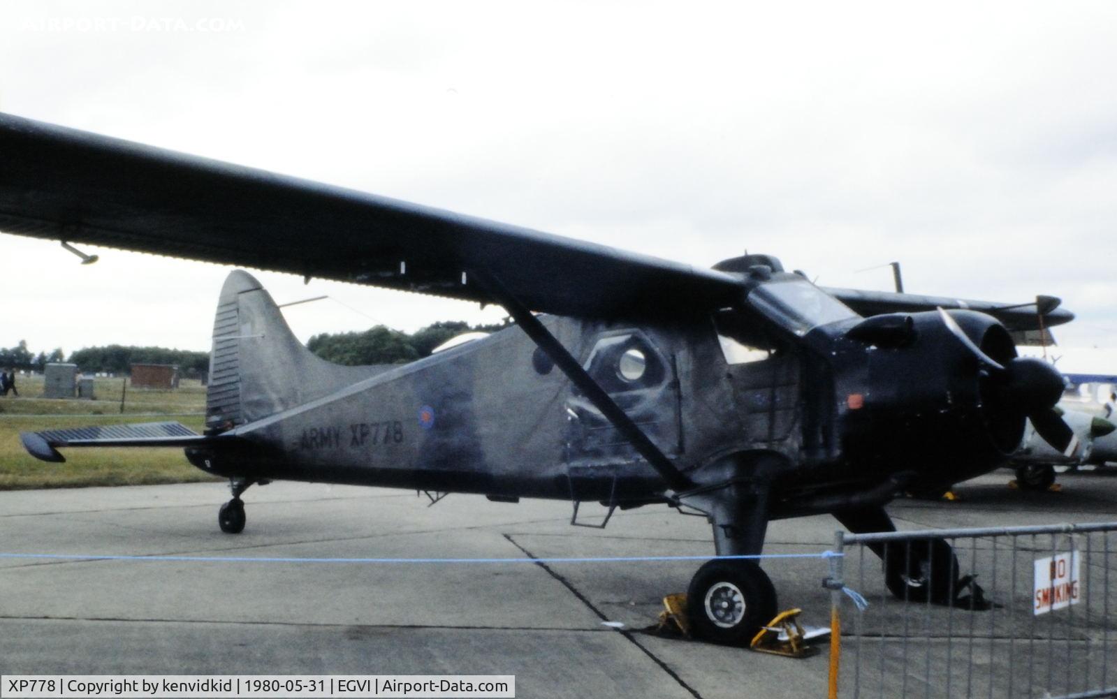 XP778, 1961 De Havilland Canada DHC-2 Beaver AL.1 C/N 1449, At the 1980 International Air Tattoo Greenham Common, copied from slide.