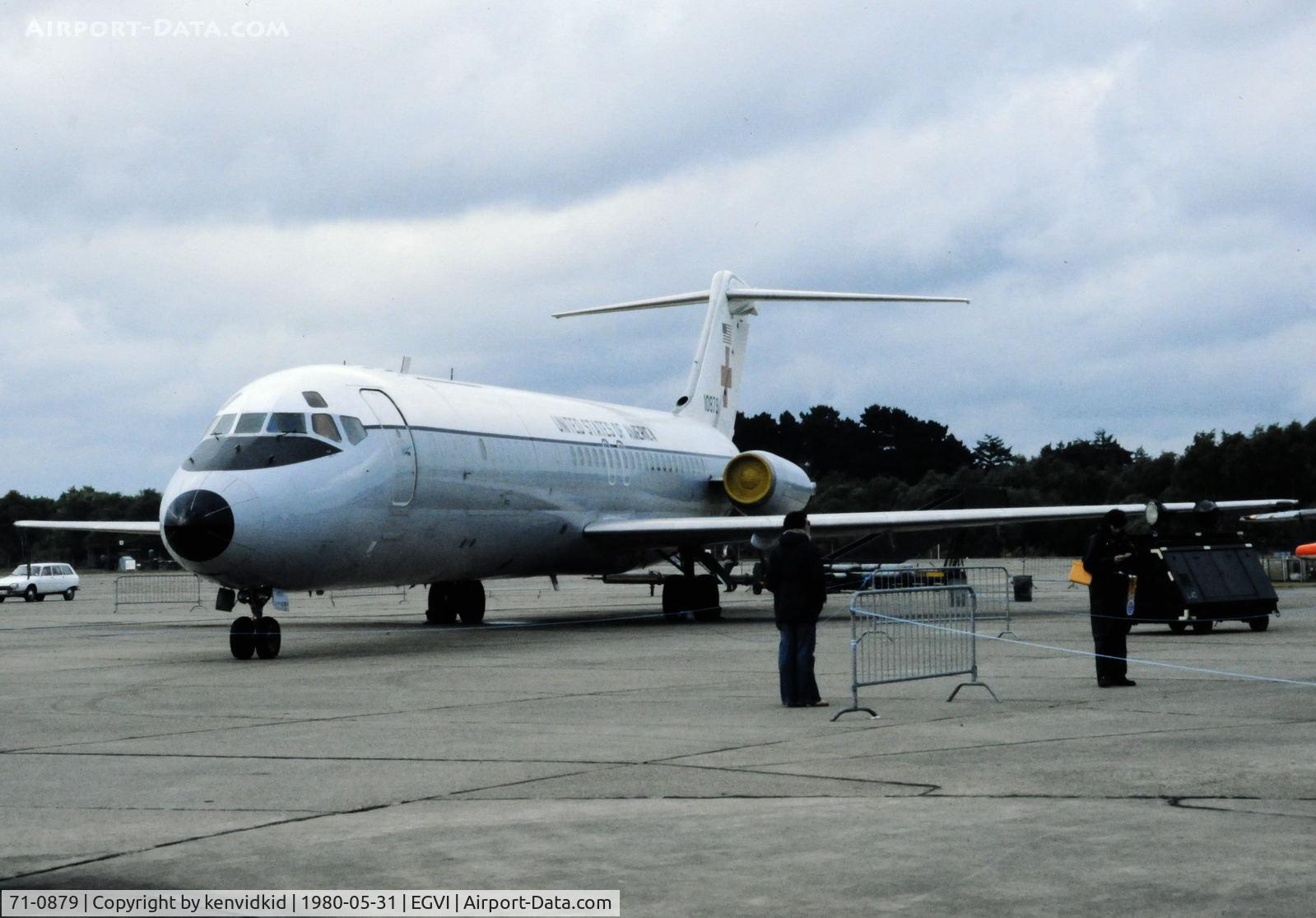 71-0879, 1971 McDonnell Douglas C-9A Nightingale C/N 47537, At the 1980 International Air Tattoo Greenham Common, copied from slide.