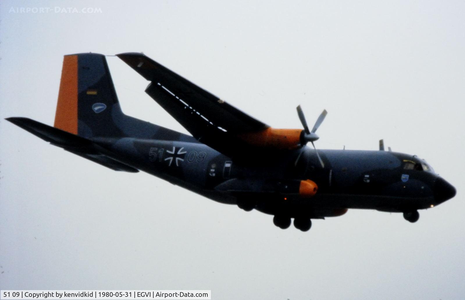 51 09, Transall C-160D C/N D146, At the 1980 International Air Tattoo Greenham Common, copied from slide.