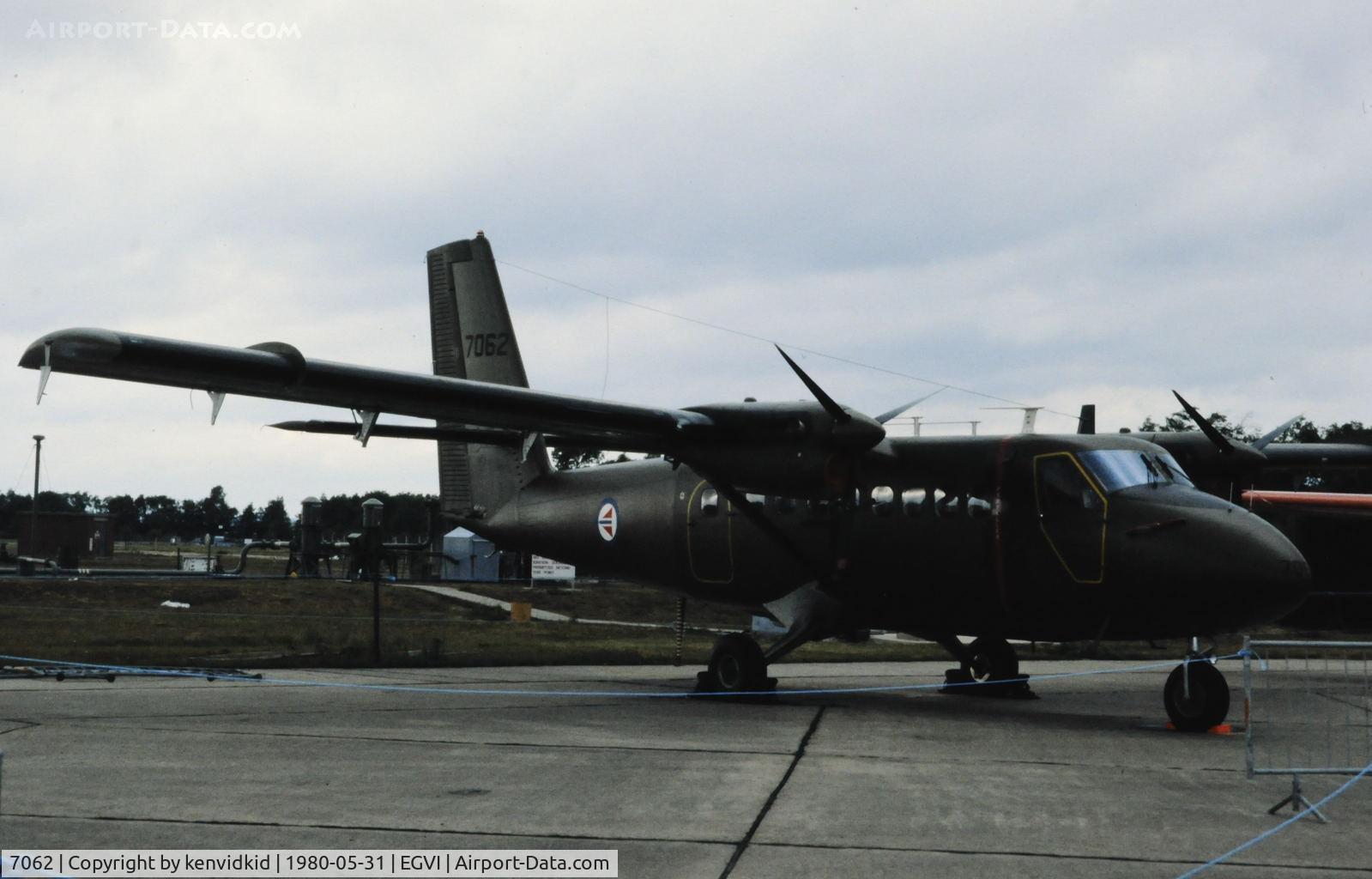 7062, 1967 De Havilland Canada DHC-6-100 Twin Otter C/N 62, At the 1980 International Air Tattoo Greenham Common, copied from slide.