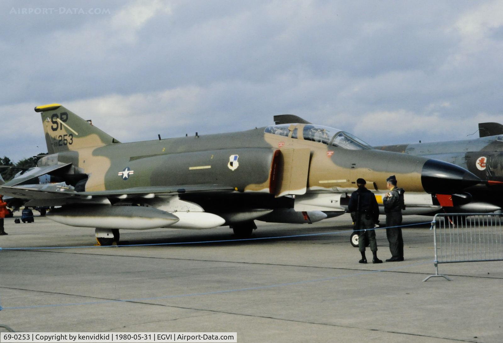 69-0253, 1969 McDonnell Douglas F-4G Phantom II C/N 3780, At the 1980 International Air Tattoo Greenham Common, copied from slide.