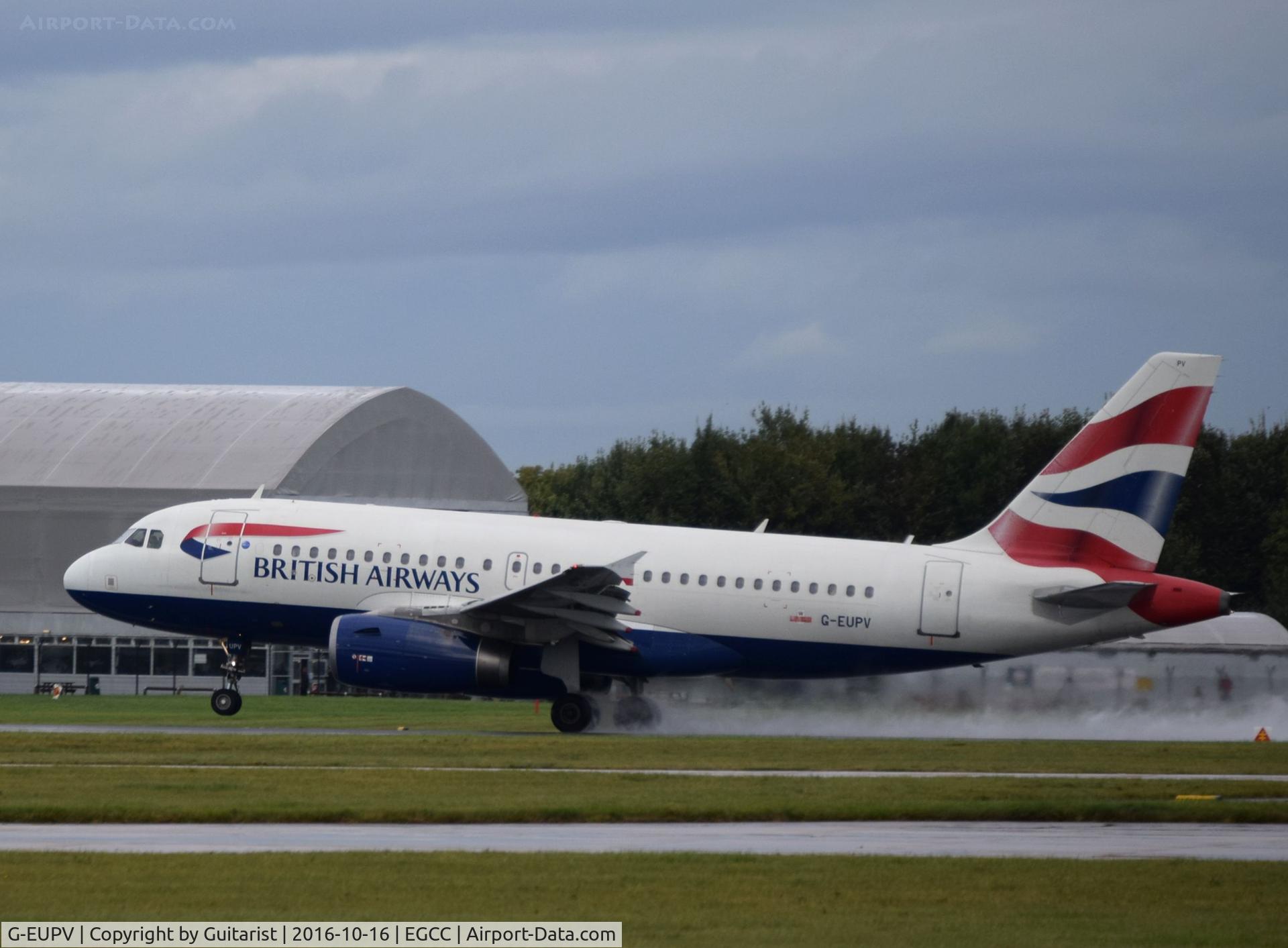 G-EUPV, 2001 Airbus A319-131 C/N 1423, At Manchester