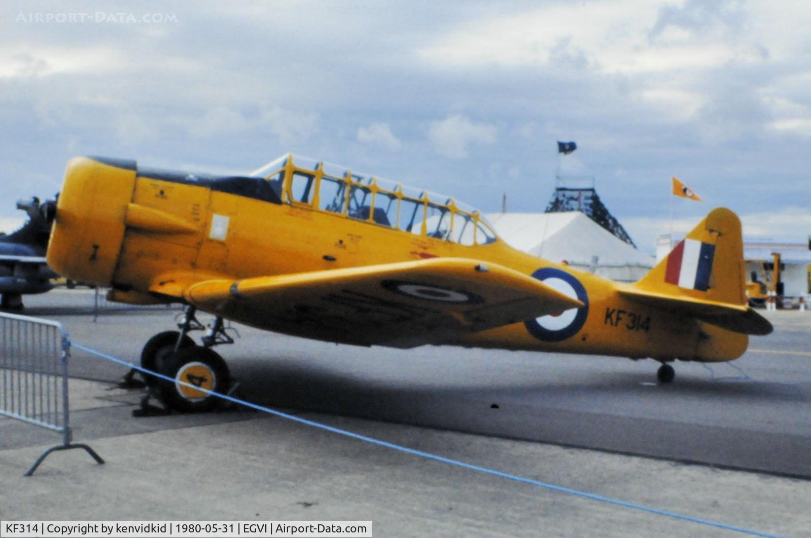 KF314, Noorduyn AT-16 Harvard IIB C/N 14A-2014, At the 1980 International Air Tattoo Greenham Common, copied from slide.