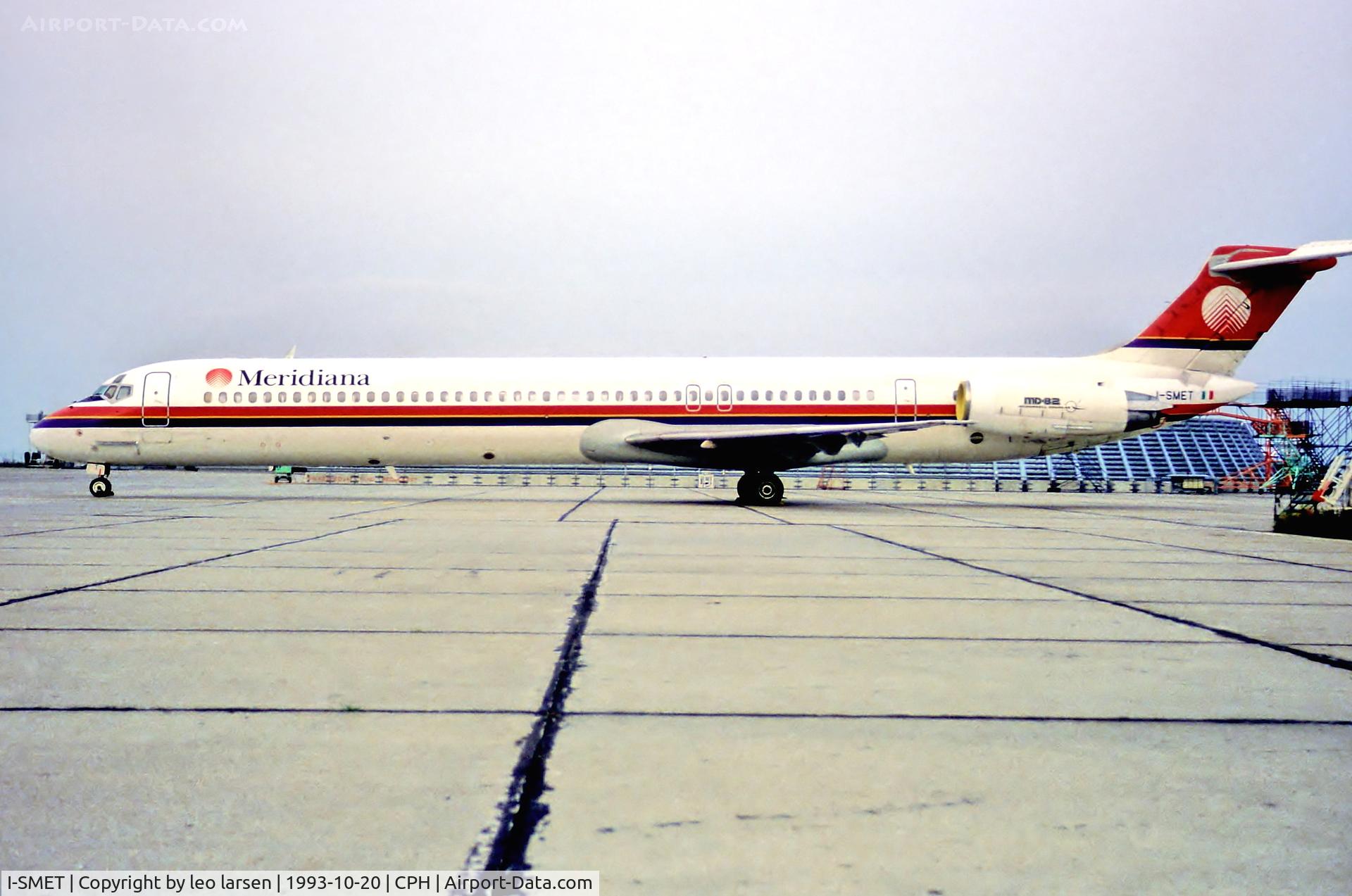I-SMET, 1987 McDonnell Douglas MD-82 (DC-9-82) C/N 49531, Copenhagen 20.10.93