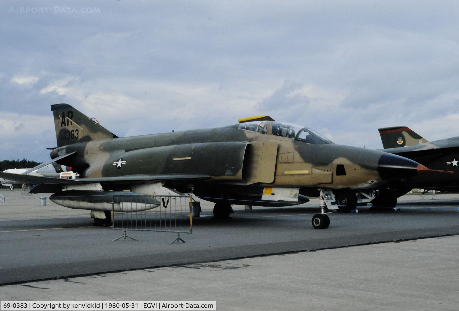 69-0383, 1969 McDonnell Douglas RF-4C Phantom II C/N 4019, At the 1980 International Air Tattoo Greenham Common, copied from slide.