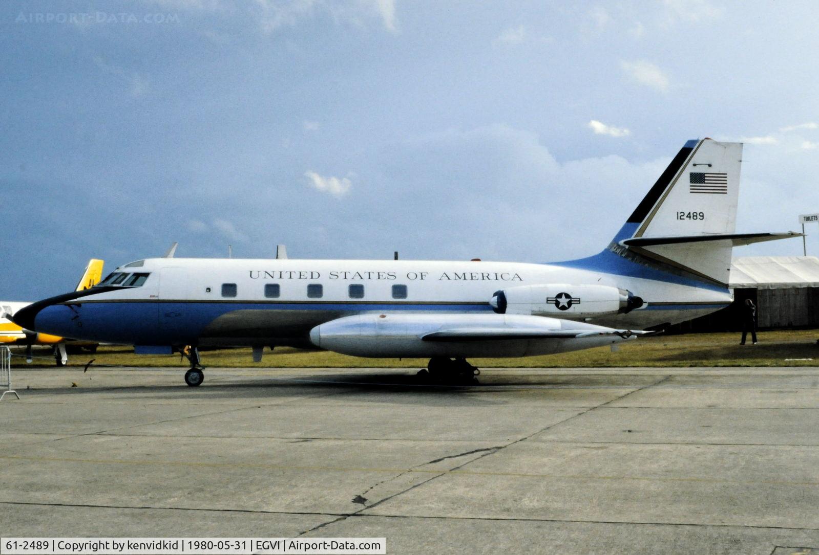 61-2489, 1961 Lockheed VC-140B-LM Jetstar C/N 1329-5022, At the 1980 International Air Tattoo Greenham Common, copied from slide.