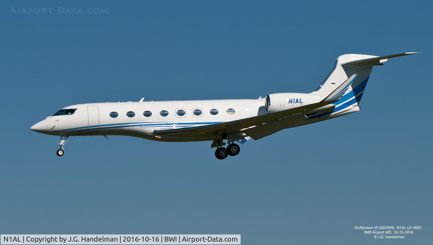 N1AL, 2014 Gulfstream Aerospace G650 (G-VI) C/N 6091, Approach to 33L.