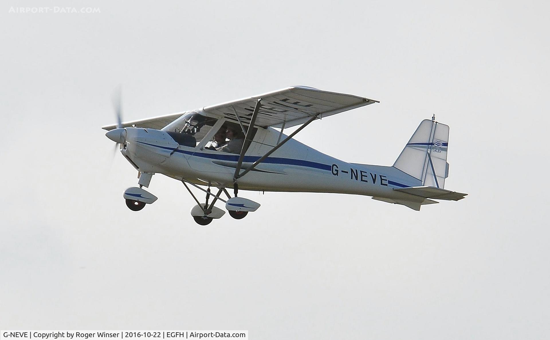G-NEVE, 2016 Comco Ikarus C42 FB100 C/N 1608-7465, Resident Ikarus C42 departing Runway 10. Operated by Gower Flight Centre (short term).