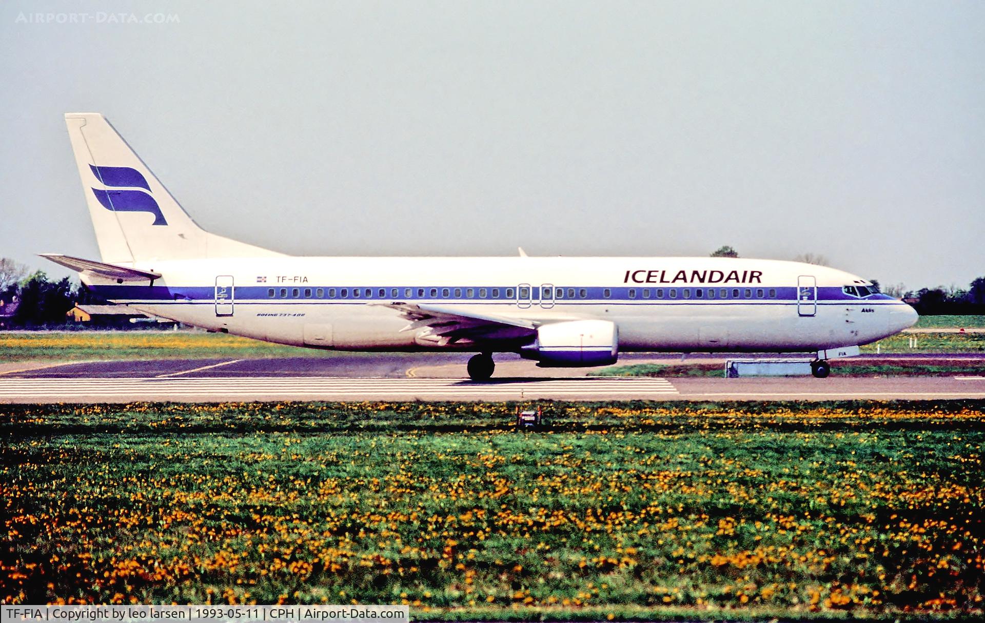 TF-FIA, 1989 Boeing 737-408 C/N 24352, Copenhagen 11.5.93