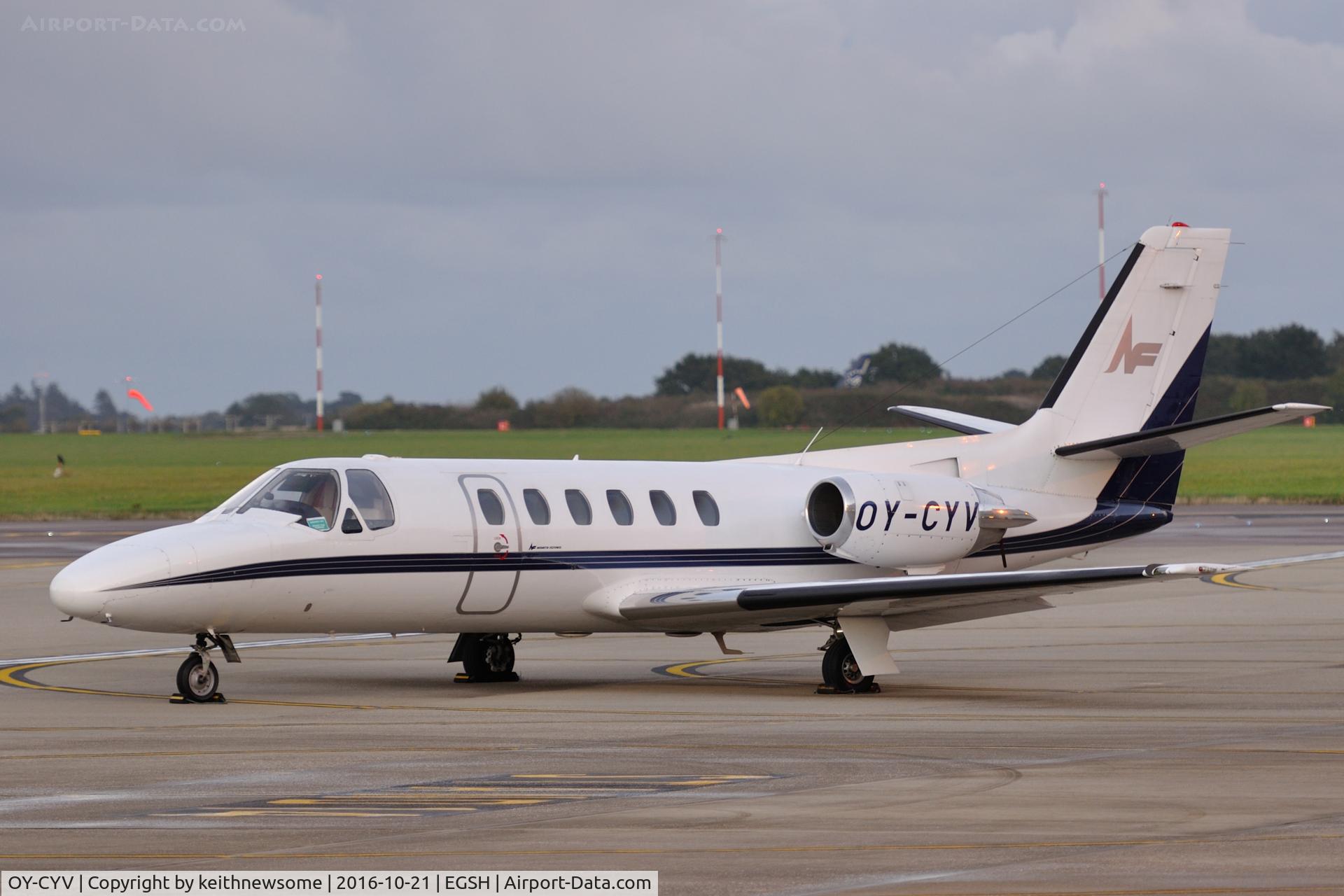 OY-CYV, 1982 Cessna 550 Citation II C/N 550-0440, Evening Leaving.