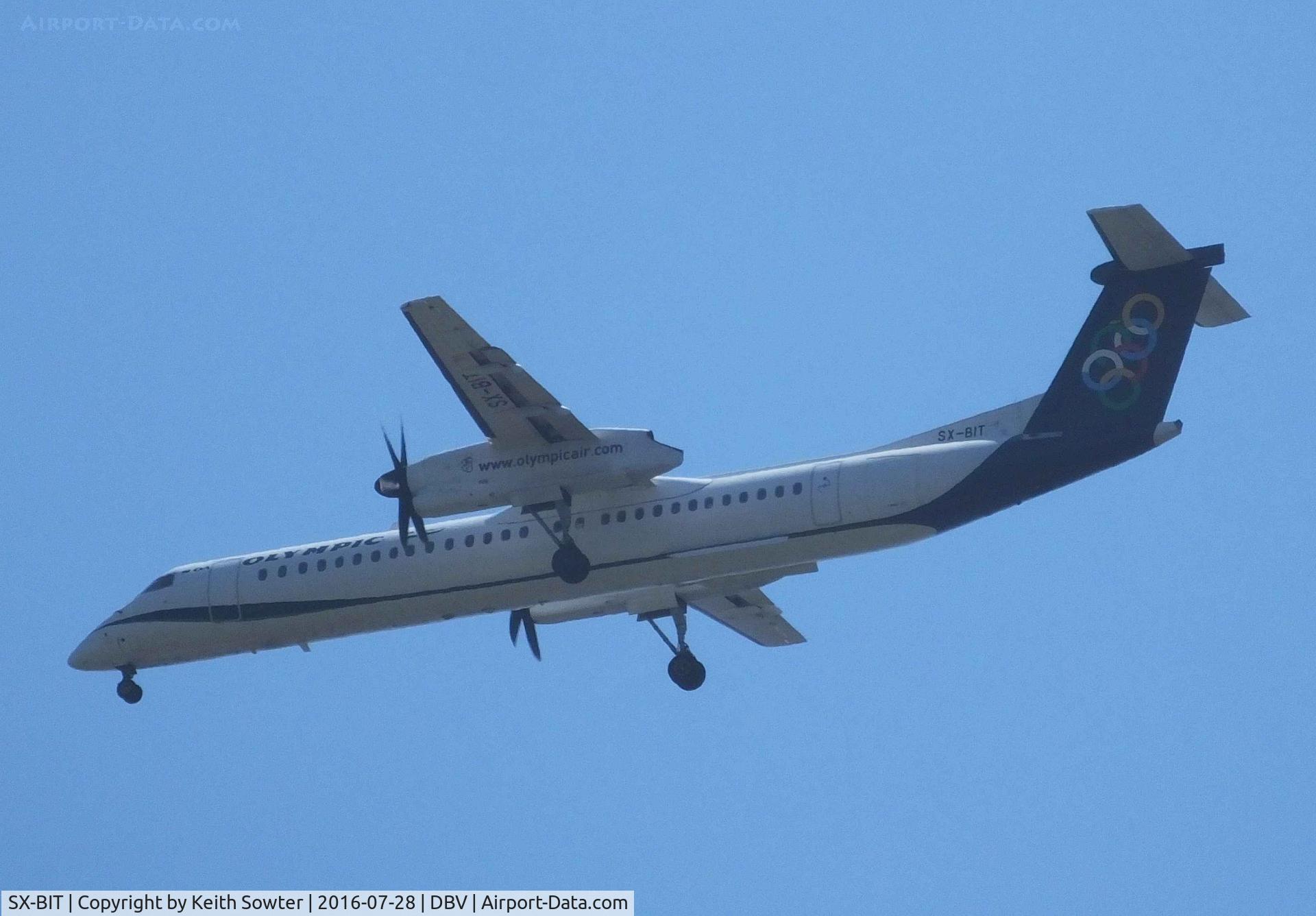SX-BIT, 2007 De Havilland Canada DHC-8-402Q Dash 8 C/N 4148, On final approach at Dubrovnik