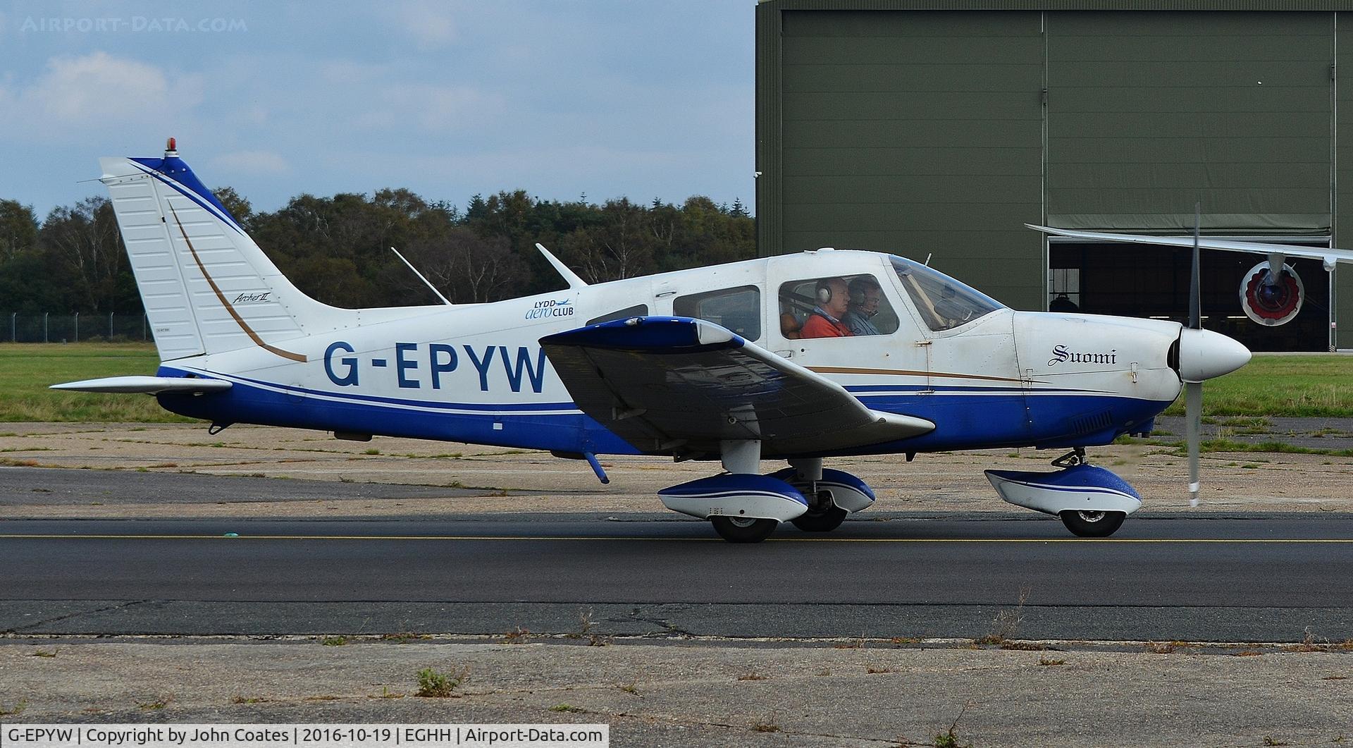 G-EPYW, 1977 Piper PA-28-181 Cherokee Archer II C/N 28-7790557, Departing Airtime