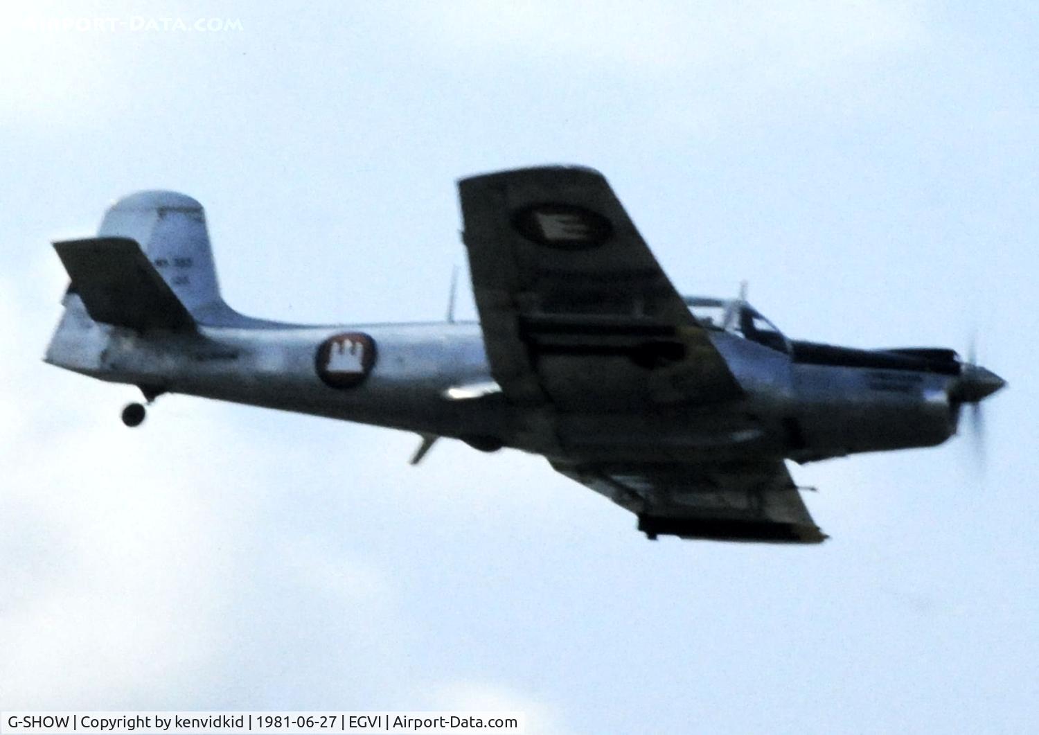 G-SHOW, 1956 Morane-Saulnier MS.733 Alcyon C/N 125, At the 1981 International Air Tattoo, scanned from slide.