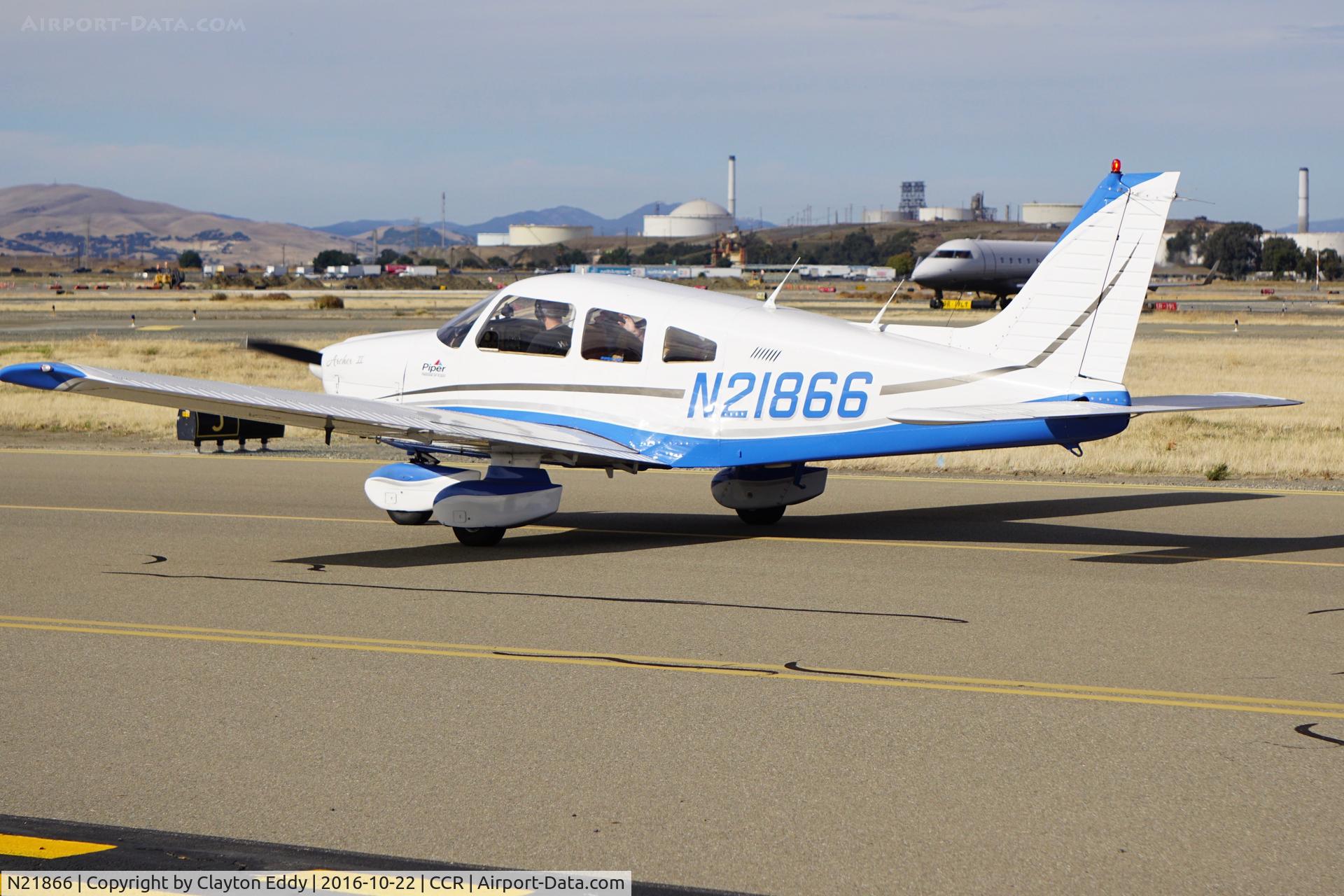 N21866, 1978 Piper PA-28-181 C/N 28-7990063, N21866 taxiing for takeoff Concord airport in California. 2016.