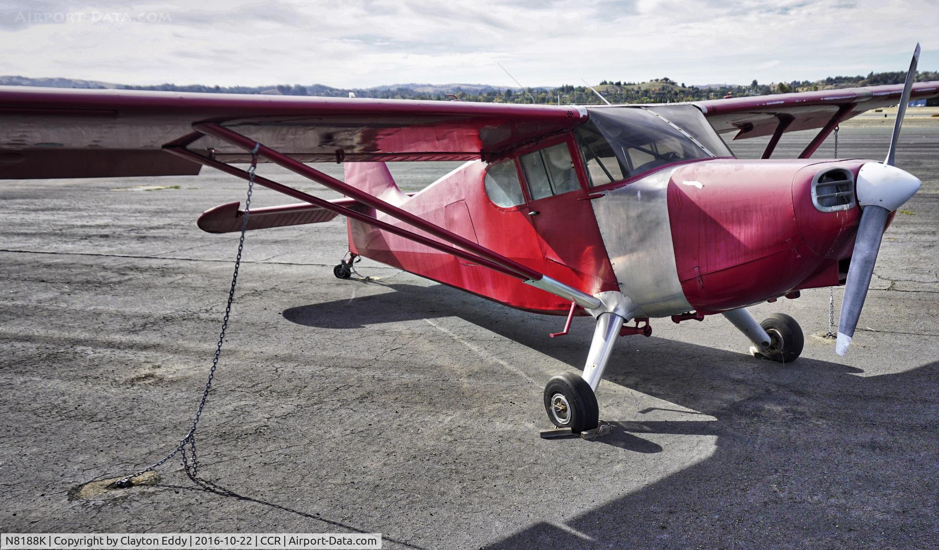 N8188K, 1946 Universal Stinson 108-1 C/N 108-1188, Stinson at Concord Airport in California. 2016.