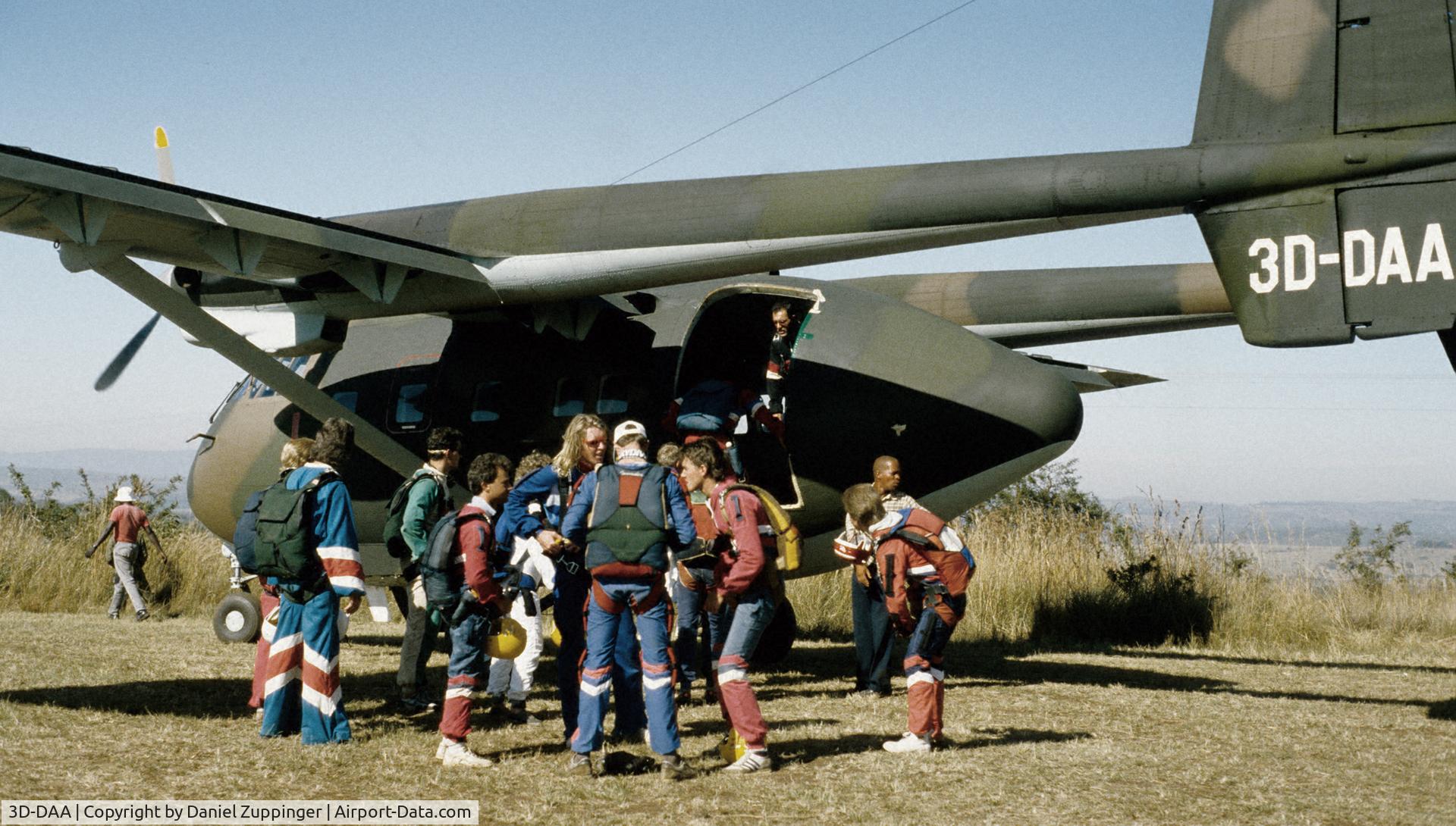 3D-DAA, 1979 Israel Aircraft Industries IAI-201 Arava C/N 0059, Swazi Skydiving Boogie 1986, Scotts Ranch