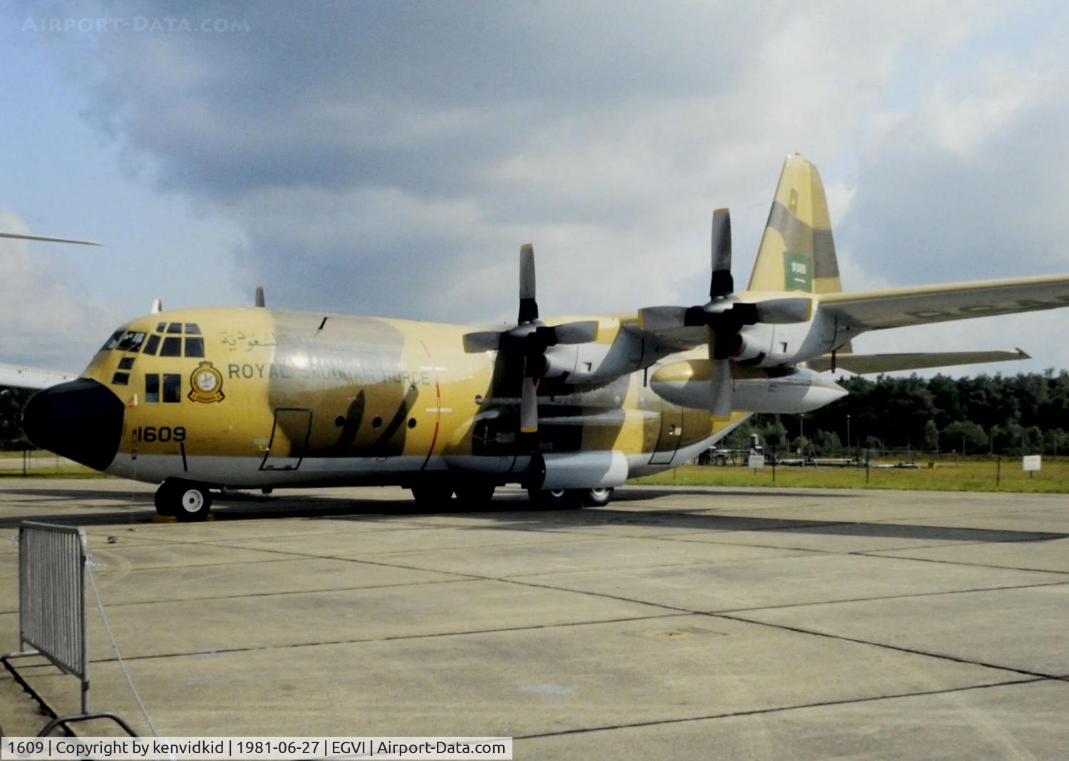 1609, 1968 Lockheed C-130H Hercules C/N 382-4311, At the 1981 International Air Tattoo, scanned from slide.