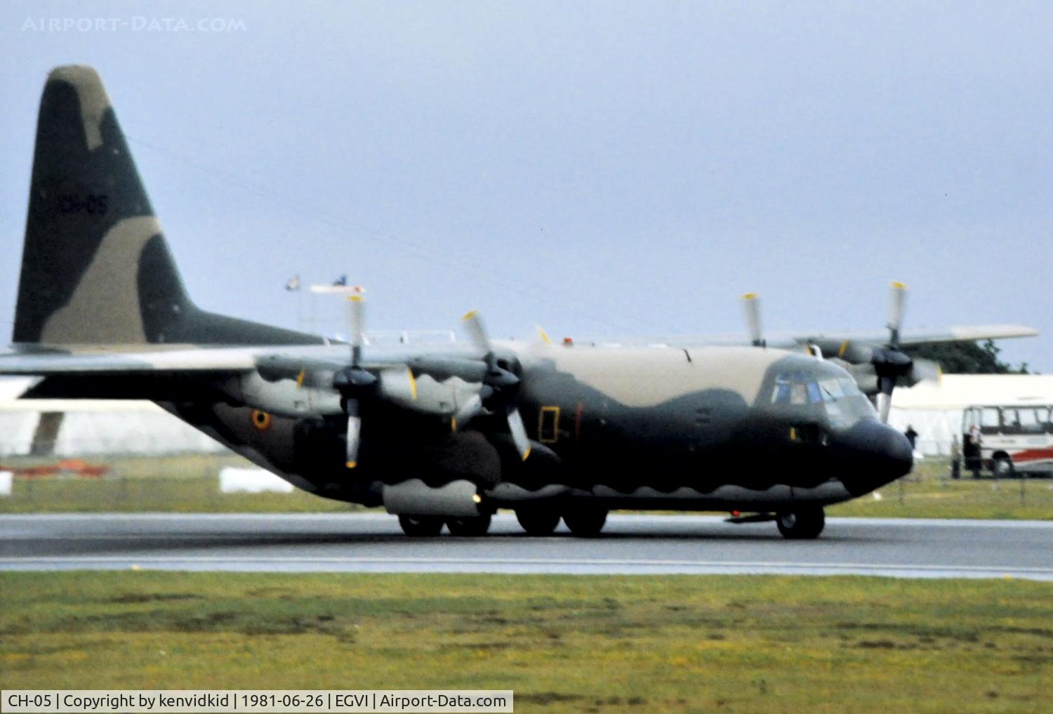 CH-05, 1972 Lockheed C-130H Hercules C/N 382-4470, At the 1981 International Air Tattoo, scanned from slide.