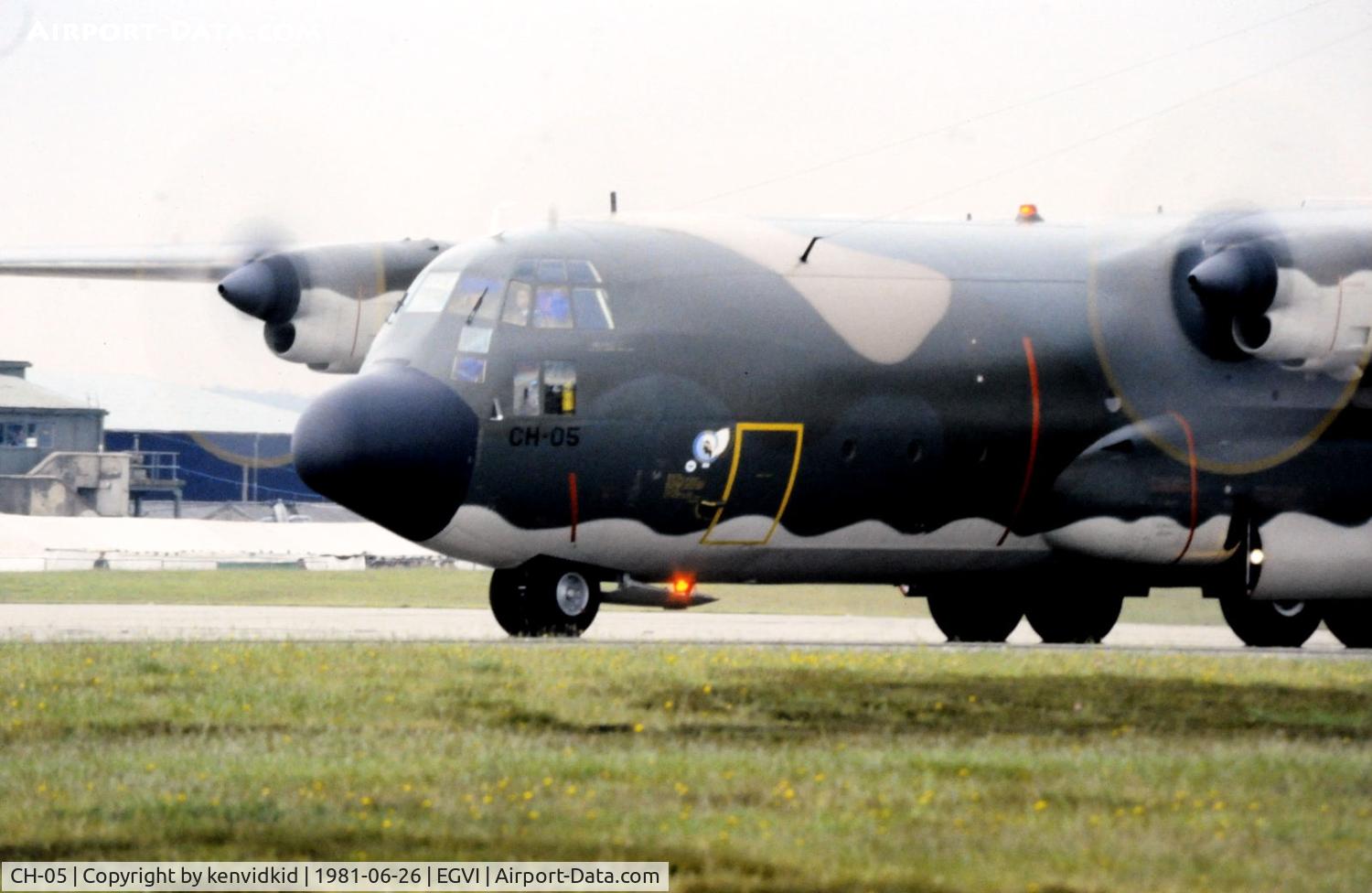 CH-05, 1972 Lockheed C-130H Hercules C/N 382-4470, At the 1981 International Air Tattoo, scanned from slide.