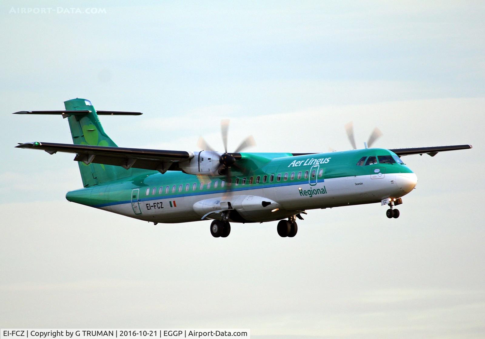 EI-FCZ, 2014 ATR 72-600 (72-212A) C/N 1159, Late afternoon arrival on 27