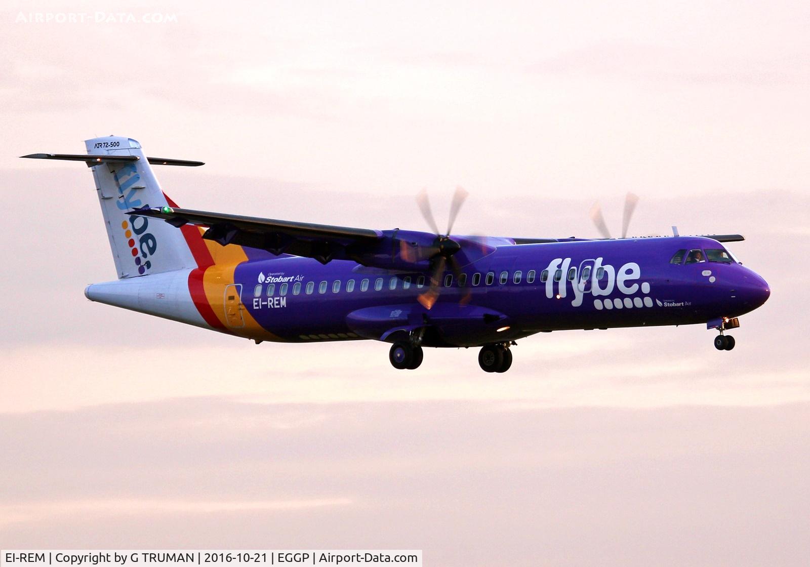 EI-REM, 2007 ATR 72-212A C/N 760, Late afternoon arrival on 27