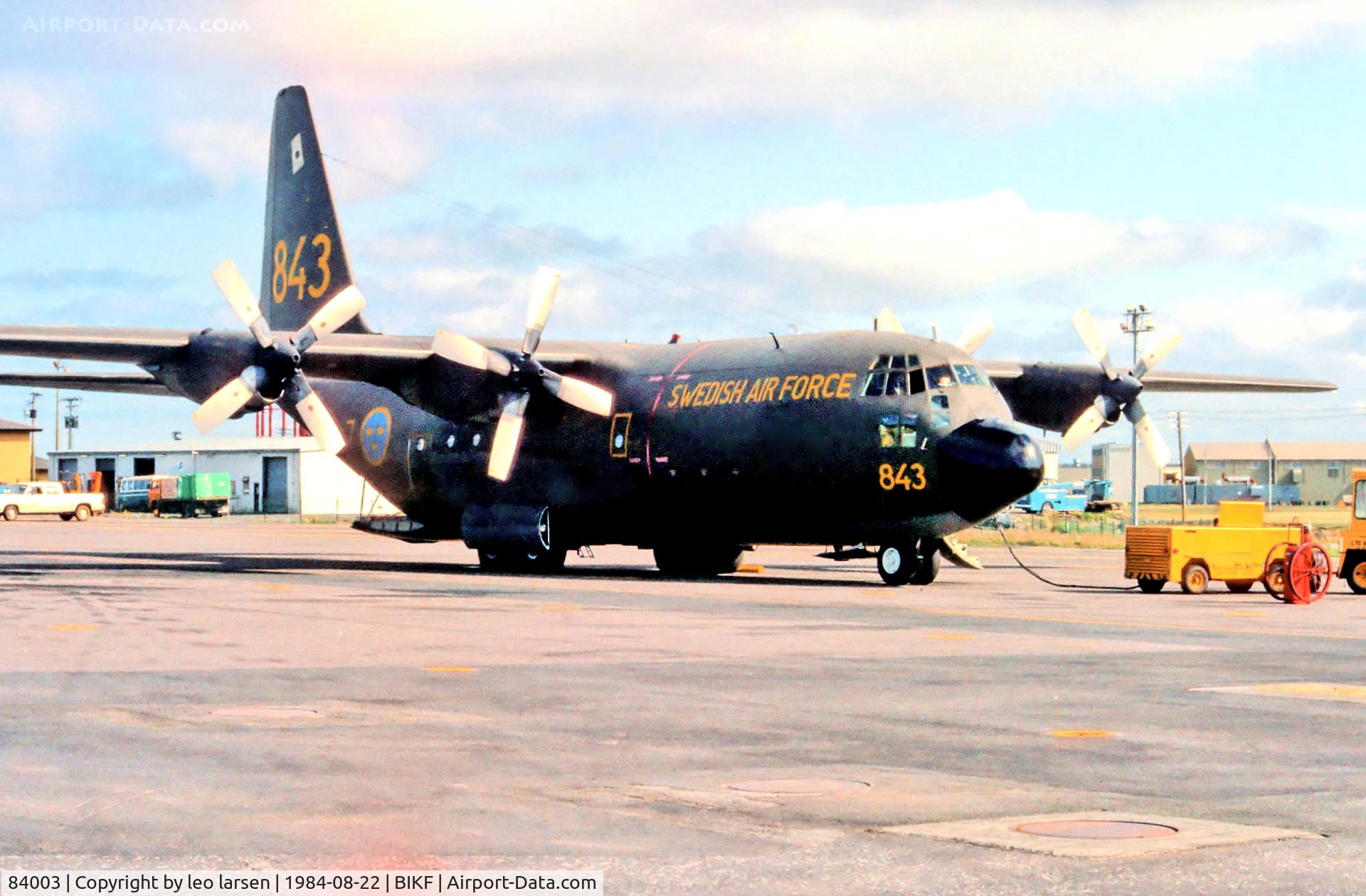 84003, Lockheed C-130H Hercules C/N 382-4628, Keflavik  22.8.84