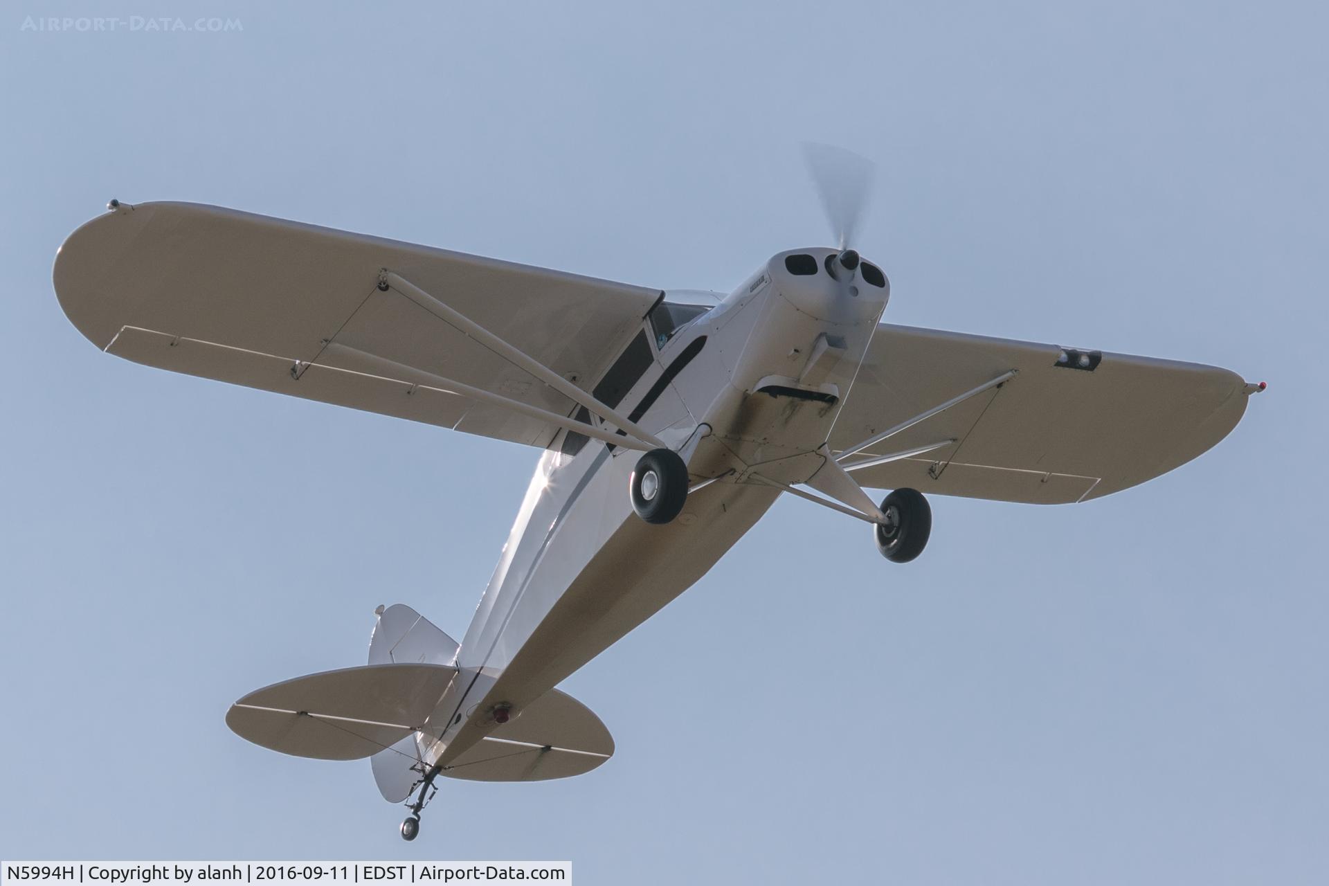 N5994H, 1949 Piper PA-16 Clipper C/N 16-622, Departing the 2016 Hahnweide Oldtimer Fliegertreffen