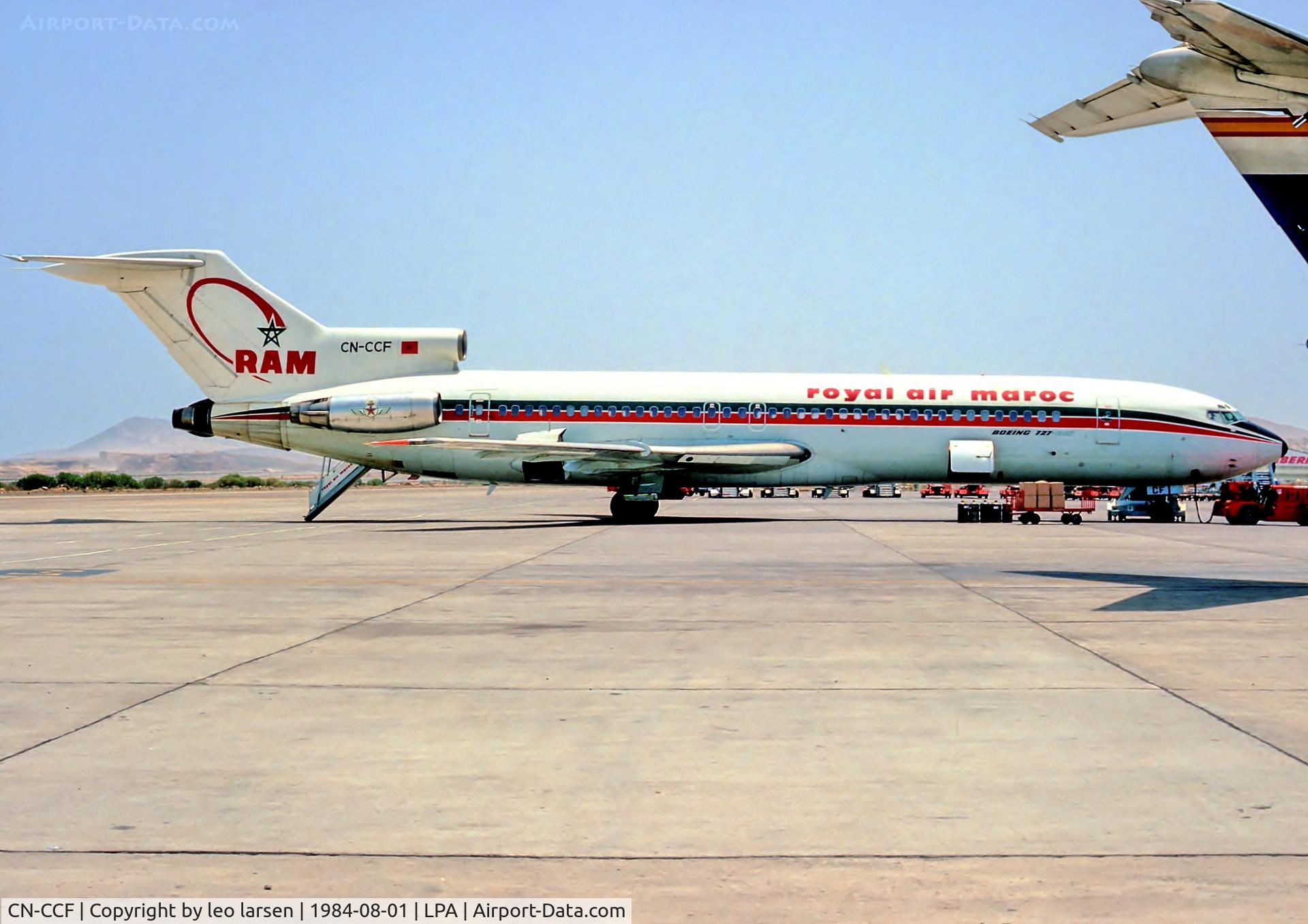 CN-CCF, 1970 Boeing 727-2B6 C/N 20304, Las Palmas LPA 1.8.84