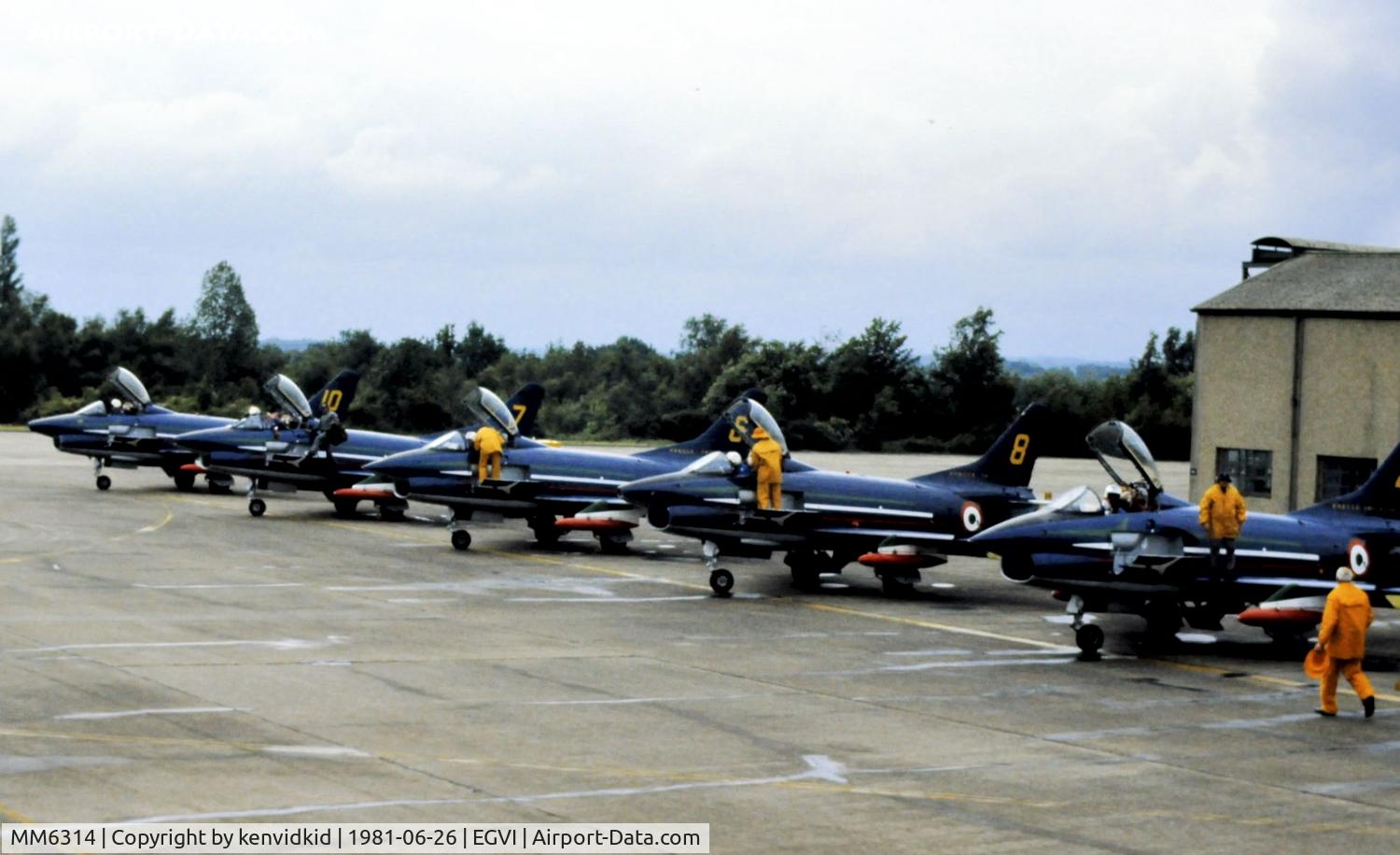 MM6314, Fiat G-91PAN C/N 178, At the 1981 International Air Tattoo, scanned from slide.