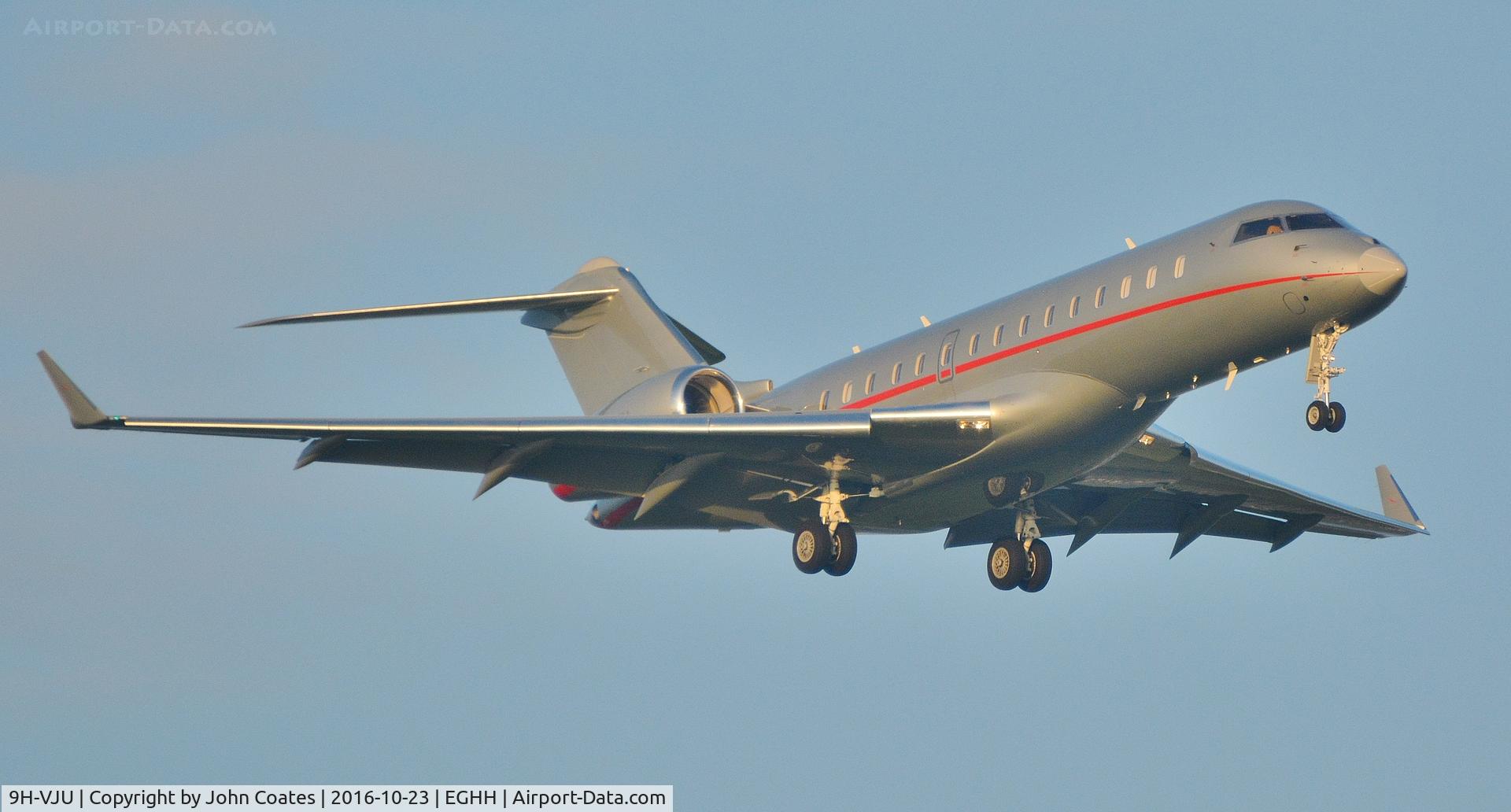 9H-VJU, 2015 Bombardier BD-700-1A10 Global 6000 C/N 9724, Early morning arrival