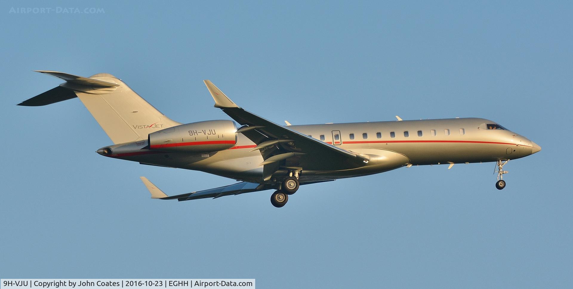 9H-VJU, 2015 Bombardier BD-700-1A10 Global 6000 C/N 9724, Arriving from Farnborough