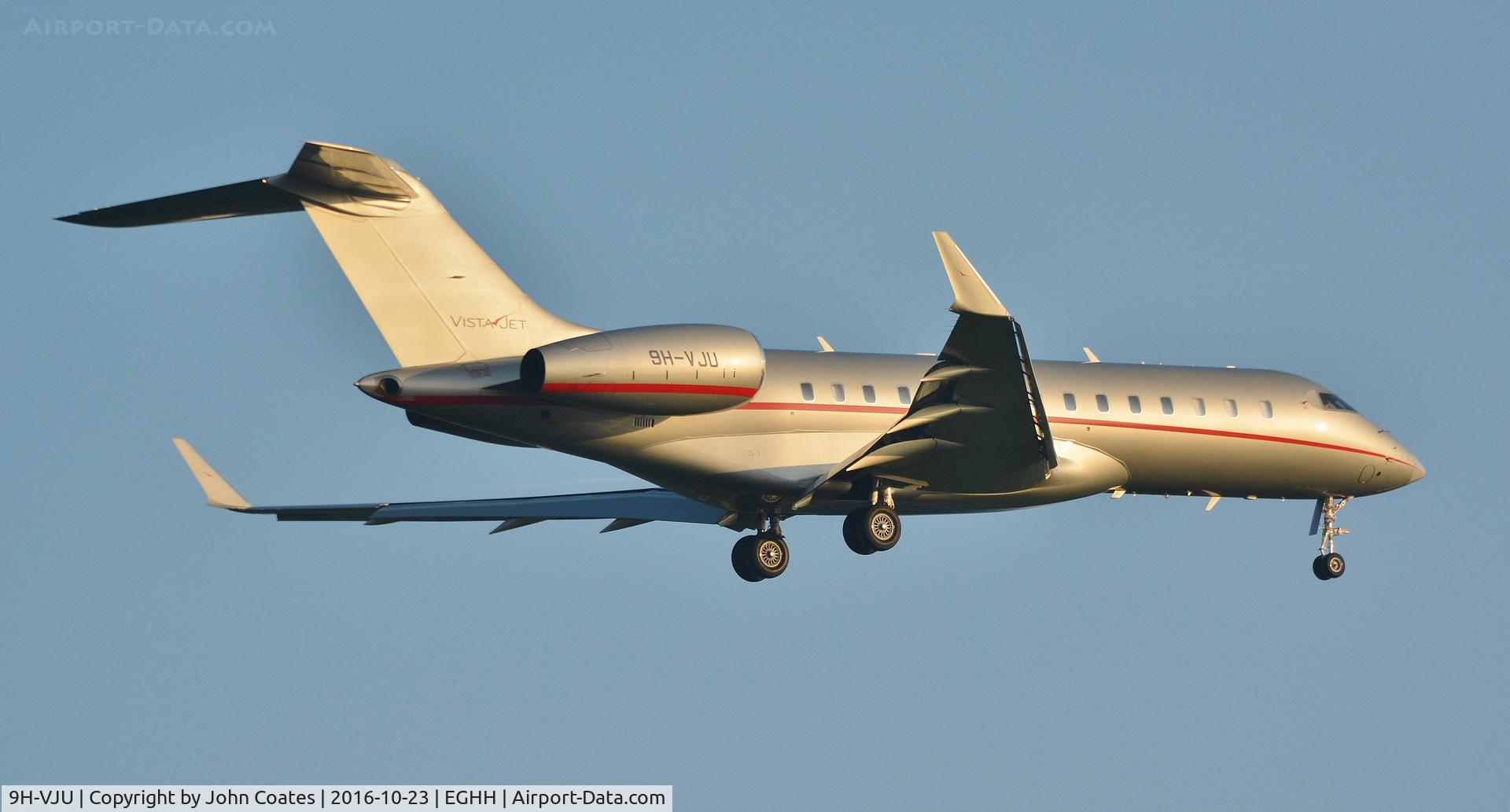 9H-VJU, 2015 Bombardier BD-700-1A10 Global 6000 C/N 9724, About to land 08