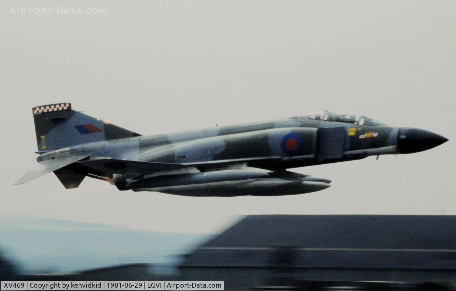 XV469, 1969 McDonnell Douglas Phantom FGR2 C/N 3282, At the 1981 International Air Tattoo, scanned from slide.