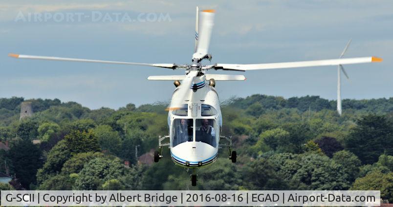 G-SCII, 1990 Agusta A-109C C/N 7628, Departing.
