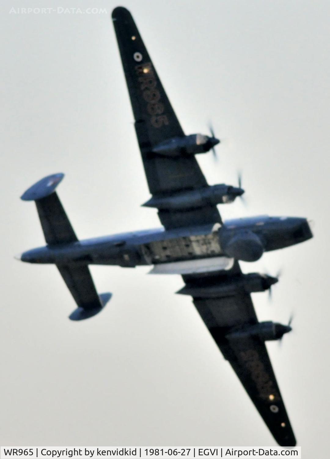 WR965, 1954 Avro 716 Shackleton AEW.2 C/N Not found WR965, At the 1981 International Air Tattoo, scanned from slide.