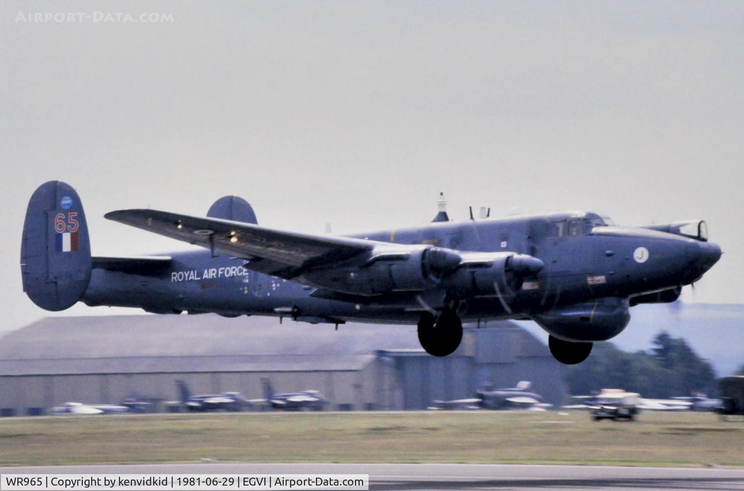 WR965, 1954 Avro 716 Shackleton AEW.2 C/N Not found WR965, At the 1981 International Air Tattoo, scanned from slide.