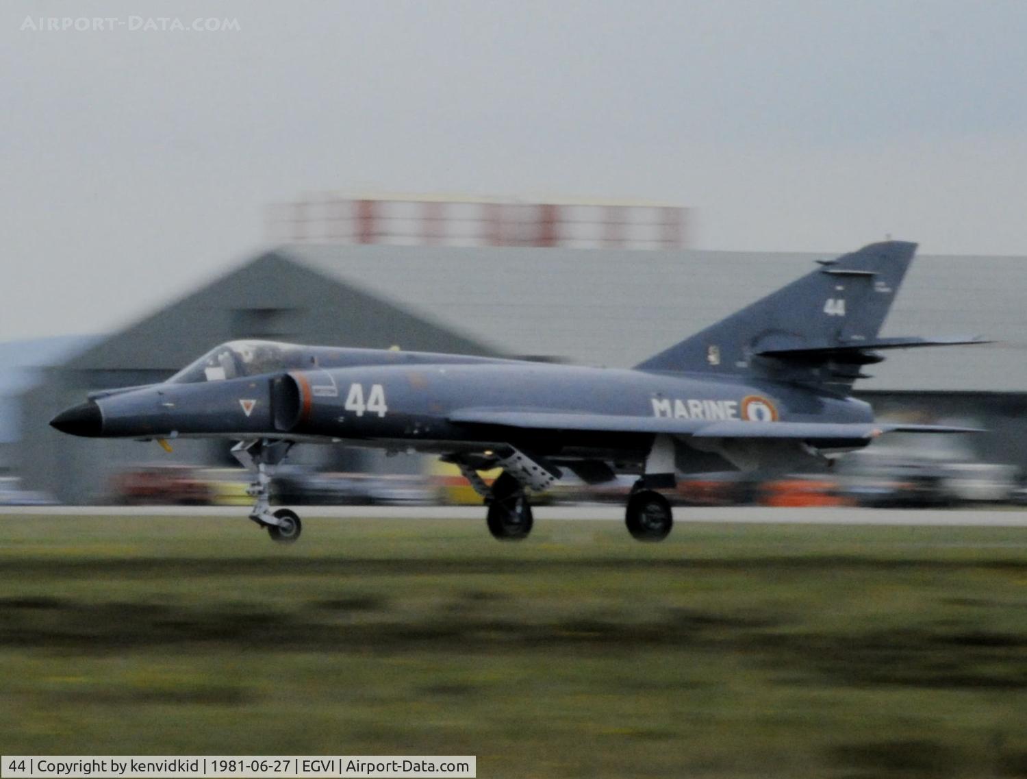 44, Dassault Super Etendard C/N 44, At the 1981 International Air Tattoo, scanned from slide.