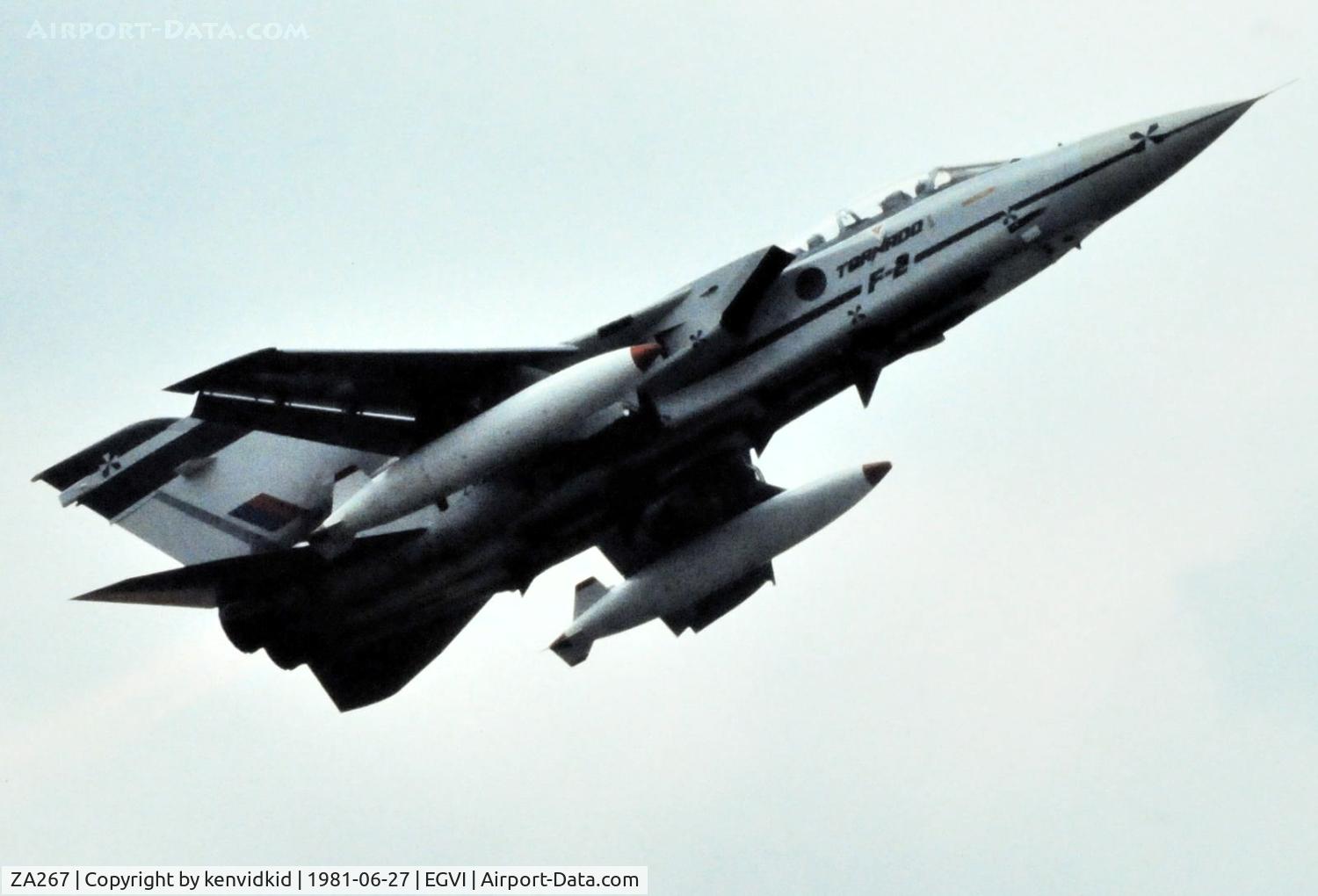 ZA267, 1980 Panavia Tornado F.2 C/N A02/018/2002, At the 1981 International Air Tattoo, scanned from slide.