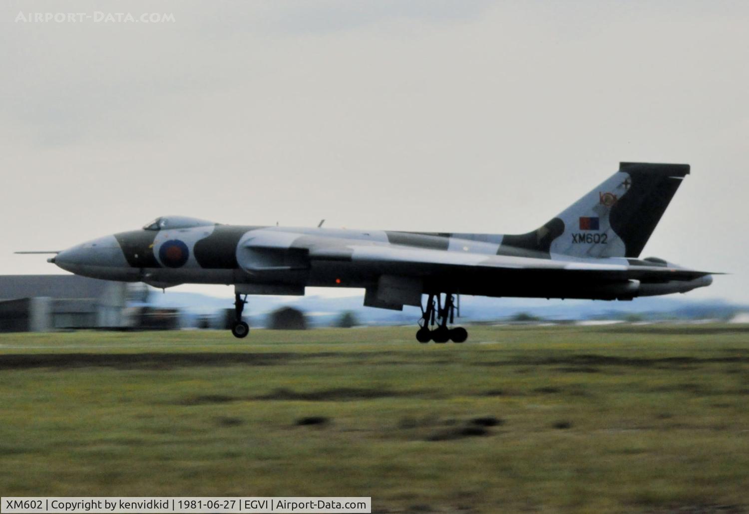 XM602, 1963 Avro Vulcan B.2 C/N Set 66, At the 1981 International Air Tattoo, scanned from slide.