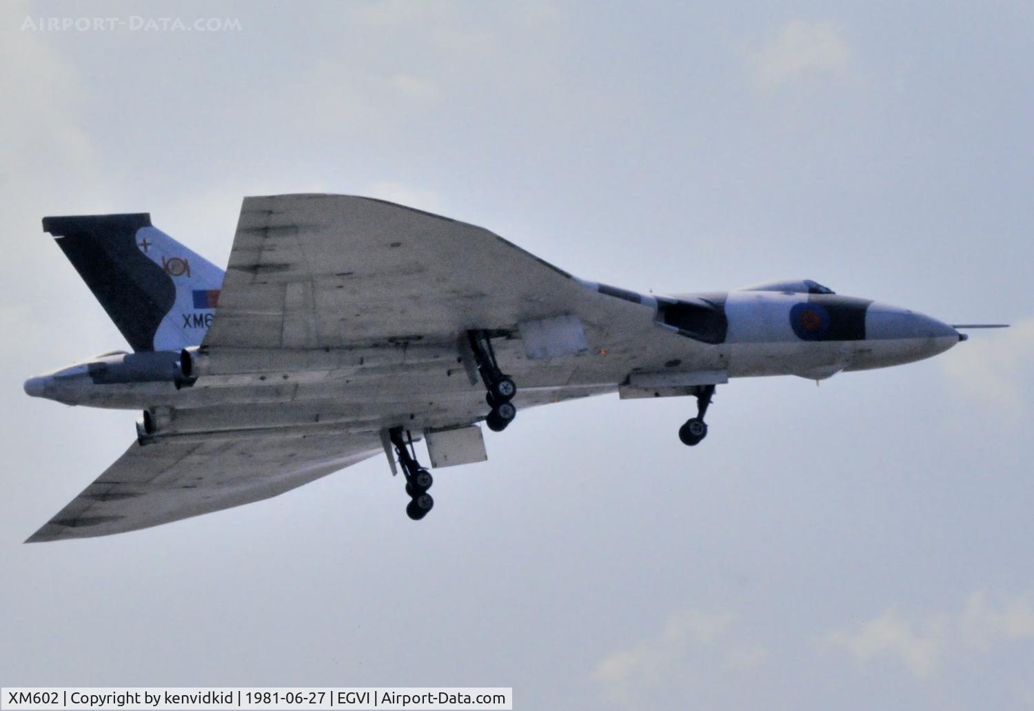 XM602, 1963 Avro Vulcan B.2 C/N Set 66, At the 1981 International Air Tattoo, scanned from slide.