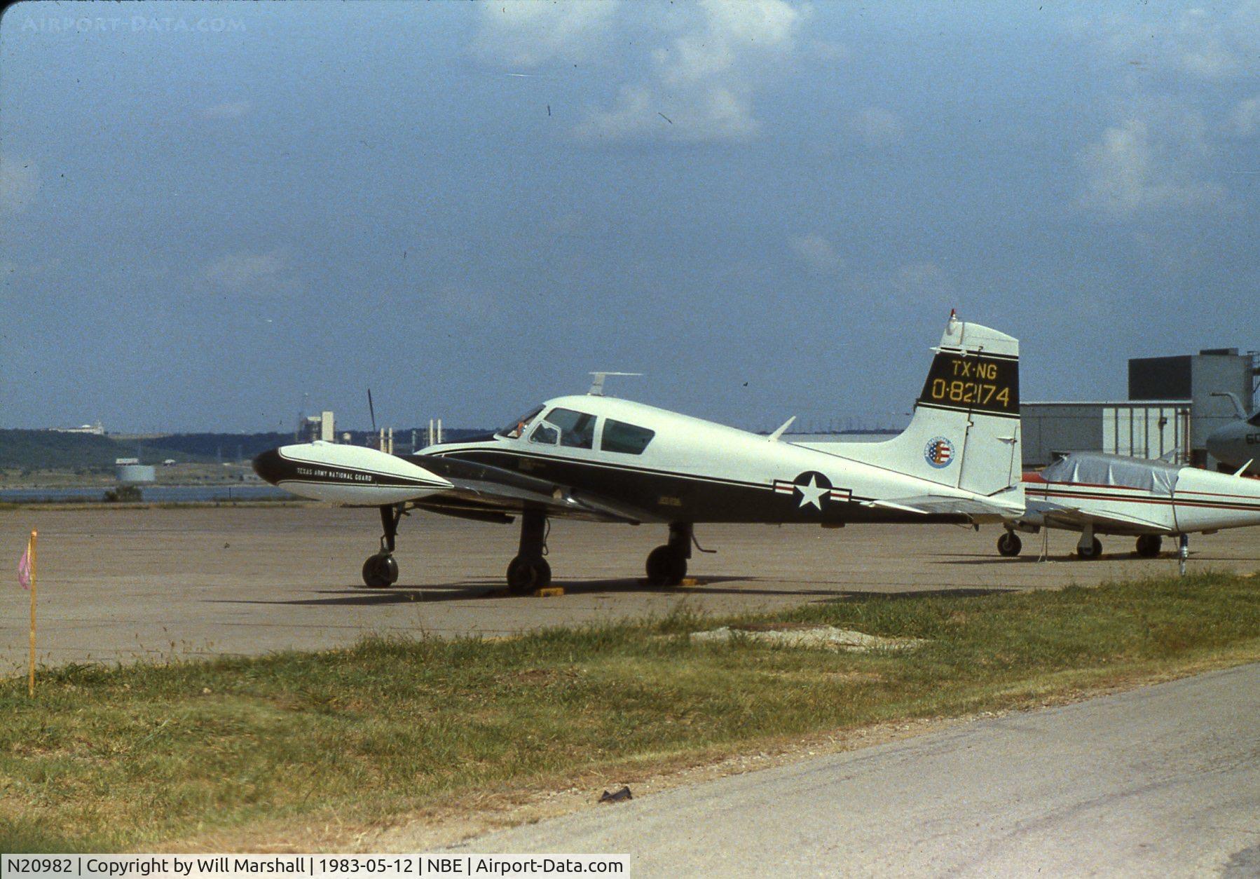 N20982, 1958 Cessna U-3A Blue Canoe (310A) C/N 38148, Photographed at NAS Dallas while serving with Texas Army National Guard.