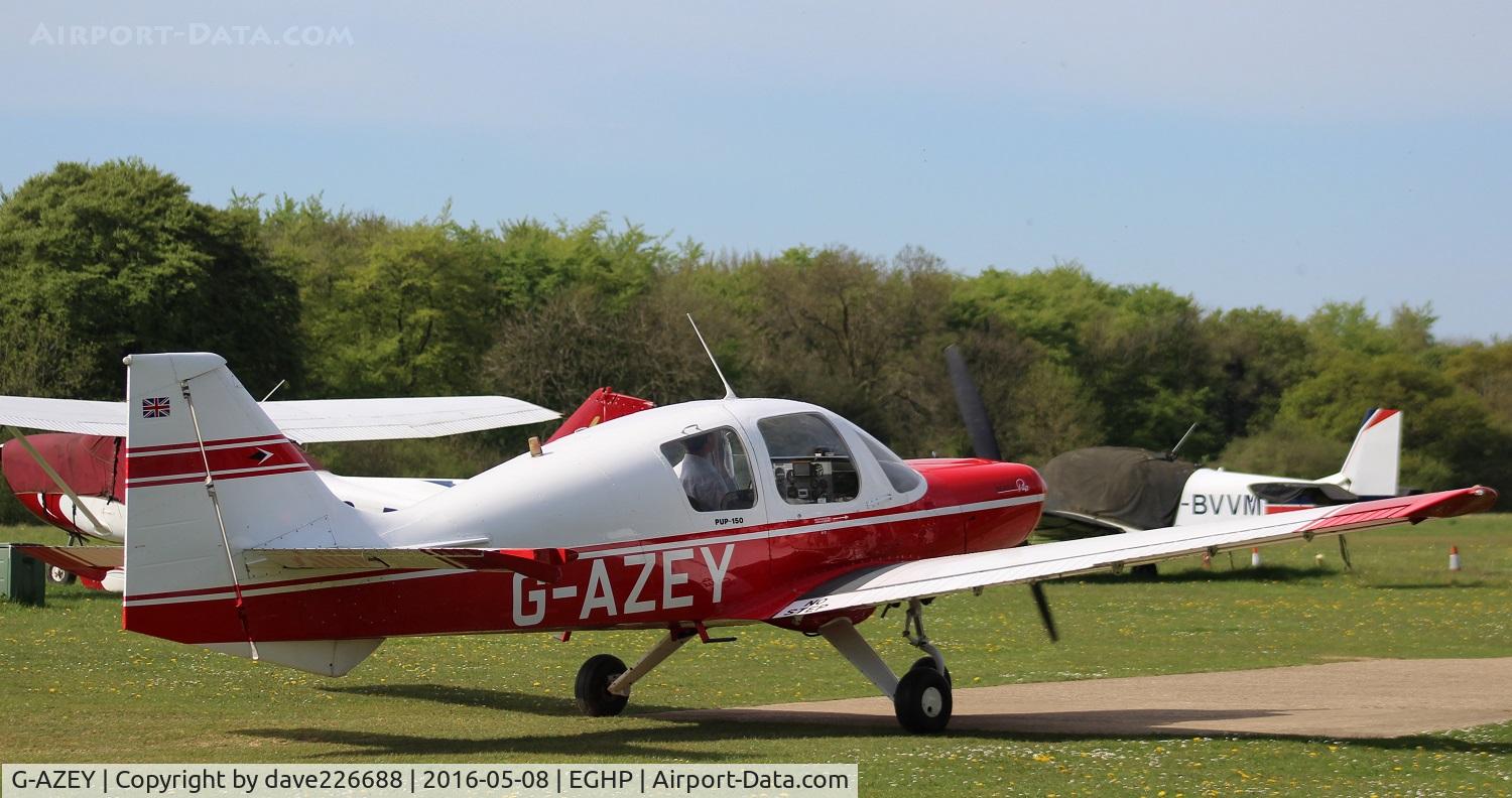G-AZEY, 1969 Beagle B-121 Pup Series 2 (Pup 150) C/N B121-136, G-AZEY Beagle B121 Pup waiting to refuel at Popham EGHP