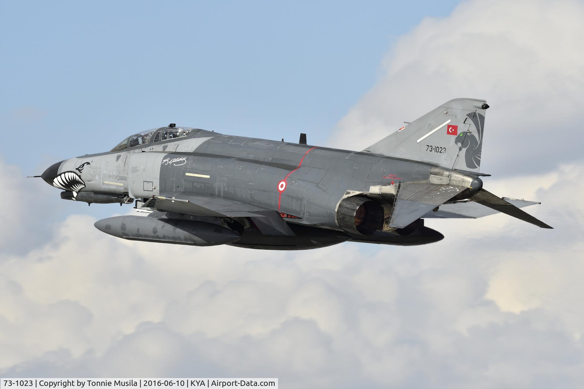 73-1023, 1973 McDonnell Douglas F-4E Terminator 2020 C/N 4576, McDonnell Douglas F-4E-2020 73-1023 Terminator take off at AE2016 Konya air Base Turkey.