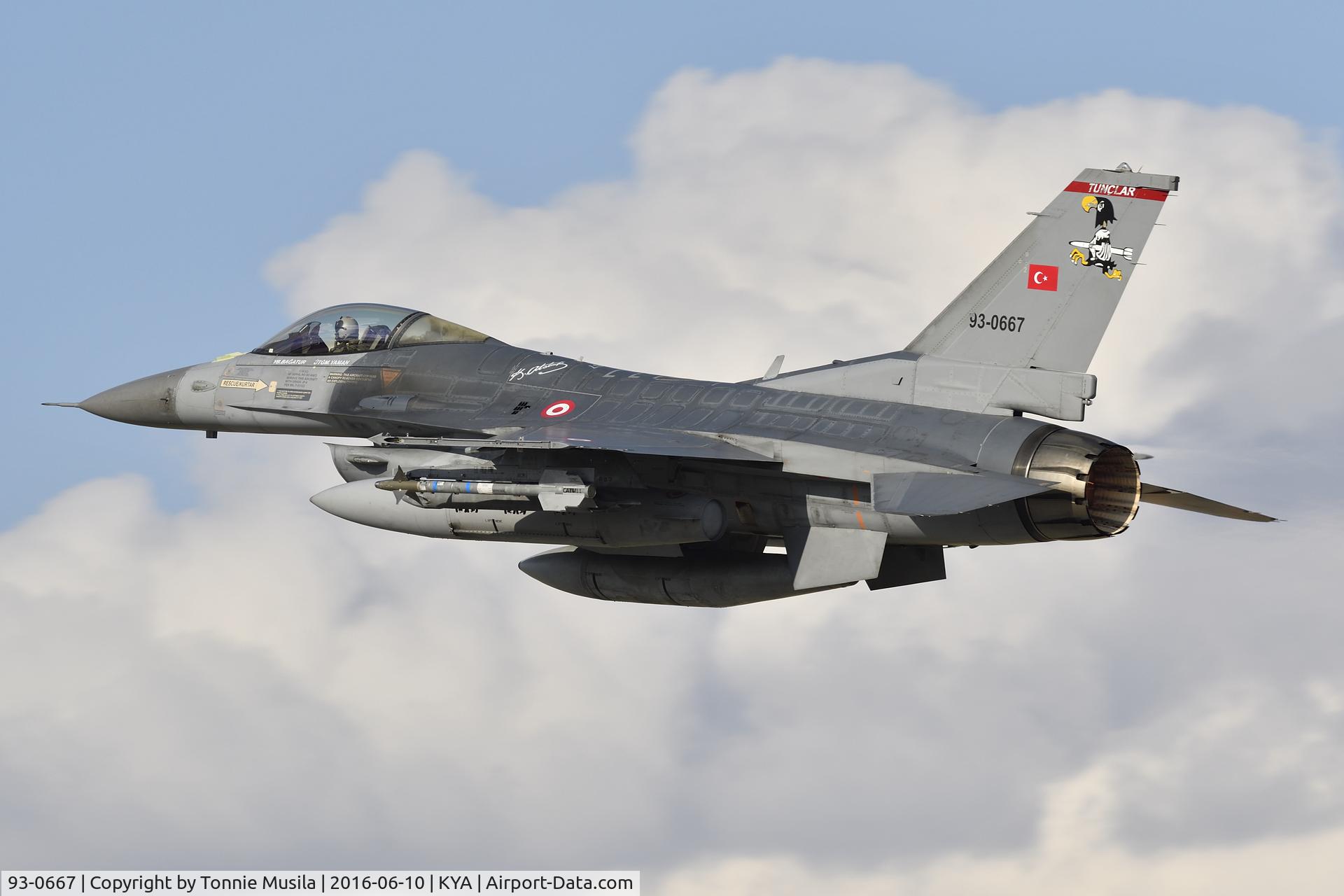 93-0667, TAI (Turkish Aerospace Industries) F-16C Fighting Falcon C/N HC-11, F-16C block 50 Fighting Falcon, 93-0667. Anatolian Eagle Exercise 2016, Konya, Turkey?