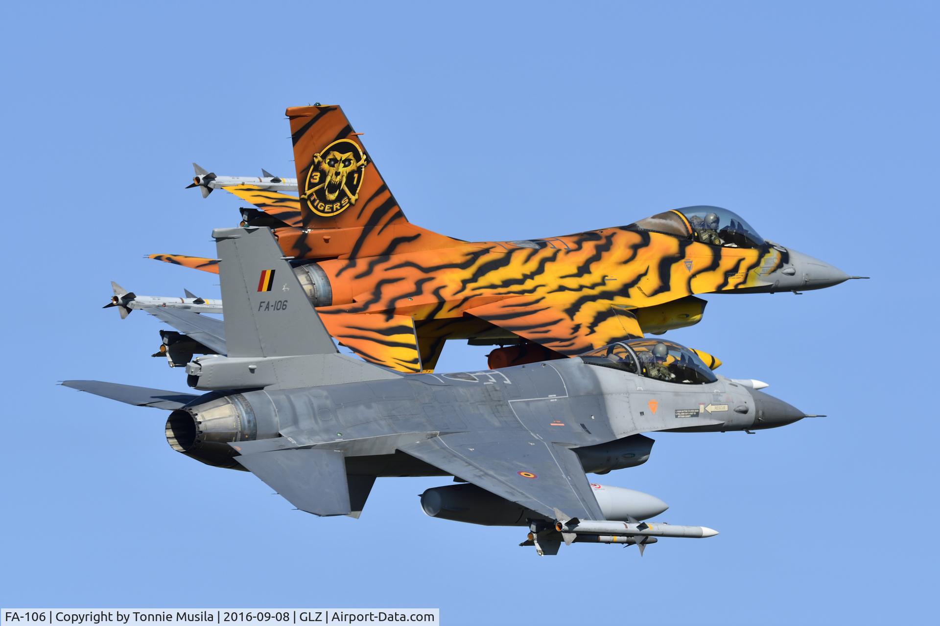 FA-106, SABCA F-16AM Fighting Falcon C/N 6H-106, Belgium Air Force Tigers 2016.09.07 Spottersdag Gilze Rijen Air Base The Netherlands.